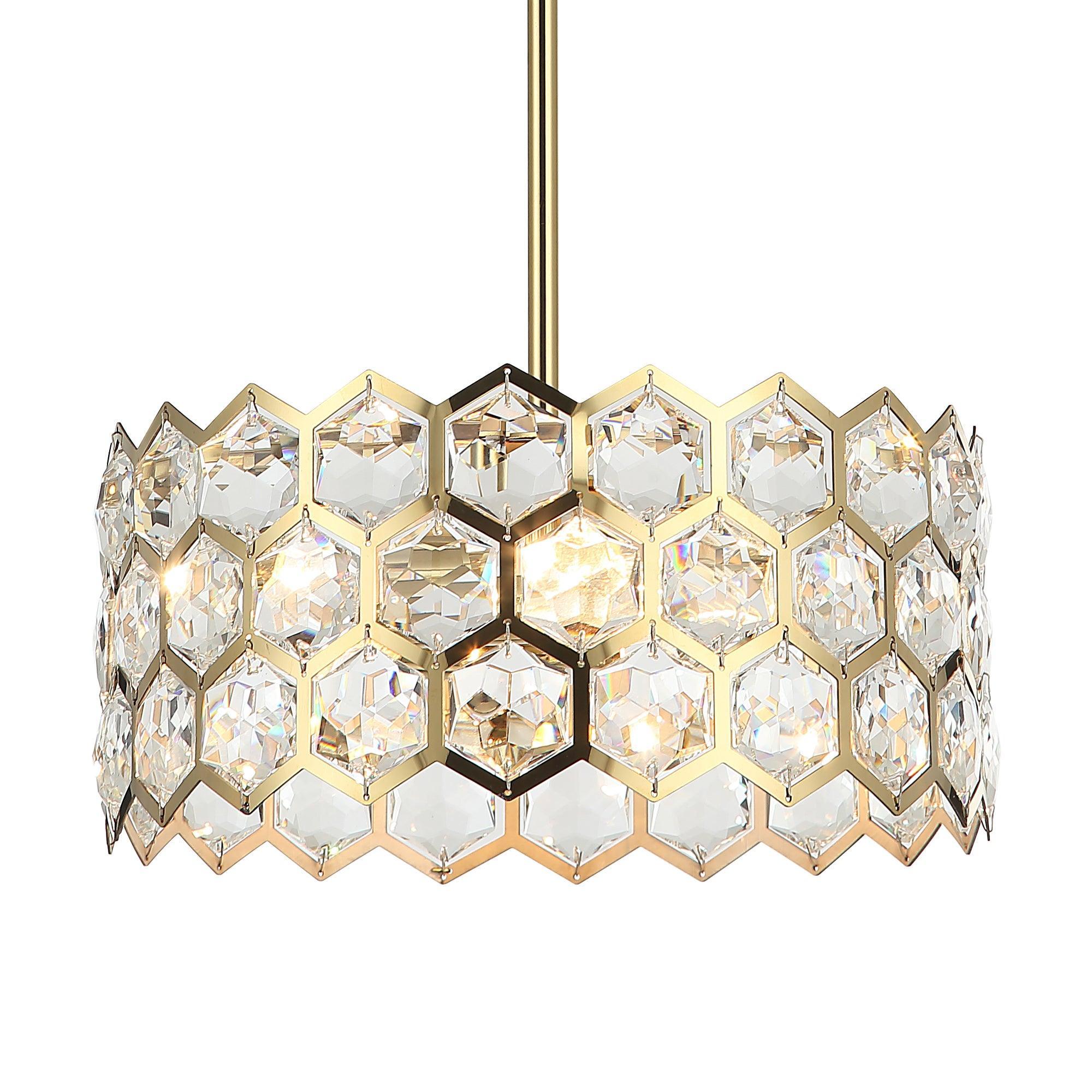 13 Inch Modern Golden 3-Light Pendant Lighting Fixture for Living Room, Dining Room, Kitchen Island - Elegant Ceiling Light with Adjustable Height