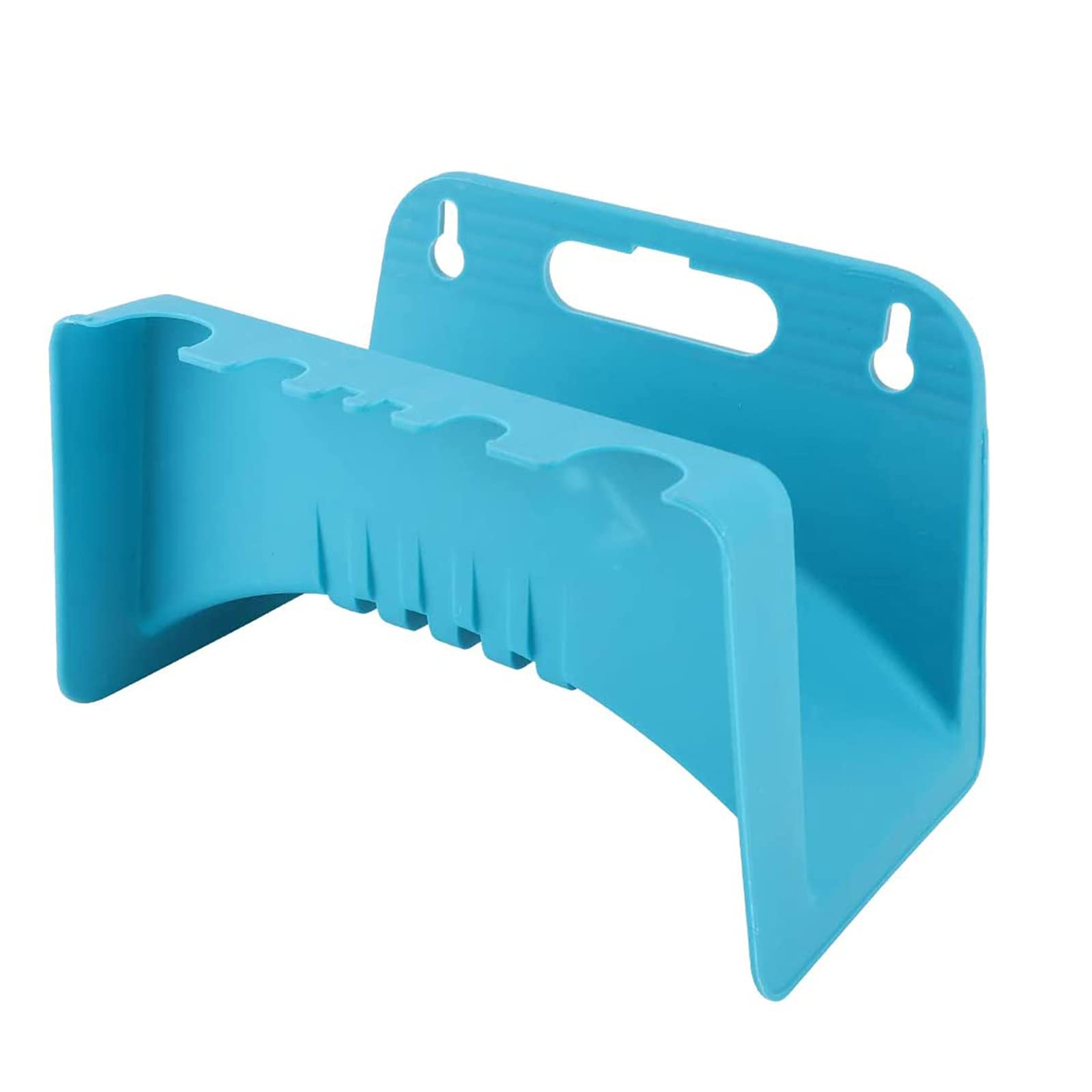 Heavy-Duty Wall Mount Garden Hose Holder - Outdoor Water Hose Hanger Bracket with Storage Stand for Greenhouse & Yard (Blue) - Perfect for Organizing Garden Hoses, Sprinklers & Watering Tools