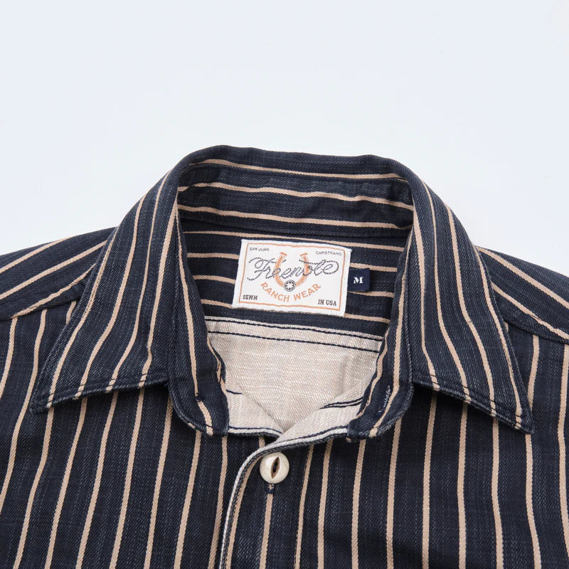 Freenote Rancho Navy Stripe Shirt - Premium Men's Casual Button-Up for Everyday Wear | Perfect for Work, Travel & Outdoor Adventures