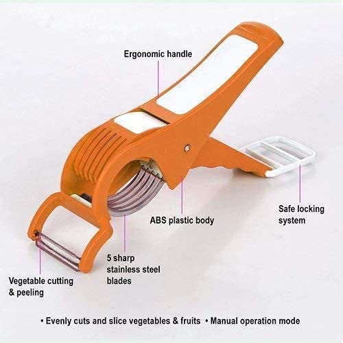 Premium Stainless Steel Spiral Slicer & Vegetable Cutter - Dual Blade Spiralizer for Zucchini Noodles, Salad, Carrot, Cucumber - Perfect for Healthy Meals, Low-Carb Diets & Meal Prep - Kitchen Gadget for Pasta Alternatives & Vegan Cooking
