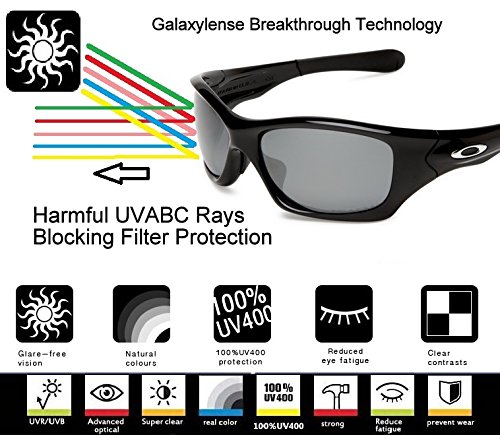 Oakley M Frame Heater Replacement Lenses - Polarized Red Lens with 100% UVA/UVB Protection - Perfect for Cycling, Running & Outdoor Sports
