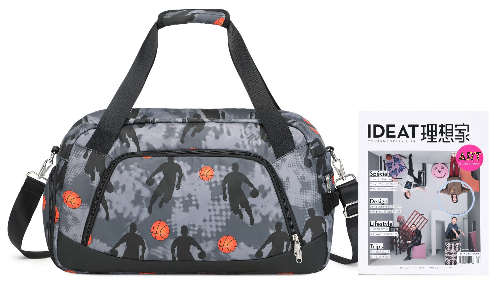 Premium Duffle Gym Bag for Men & Teen Boys - Large Sports Travel Bag for Overnight Trips, Workouts & Weekender Getaways (Grey) - Perfect for Gym, Travel & Sleepovers
