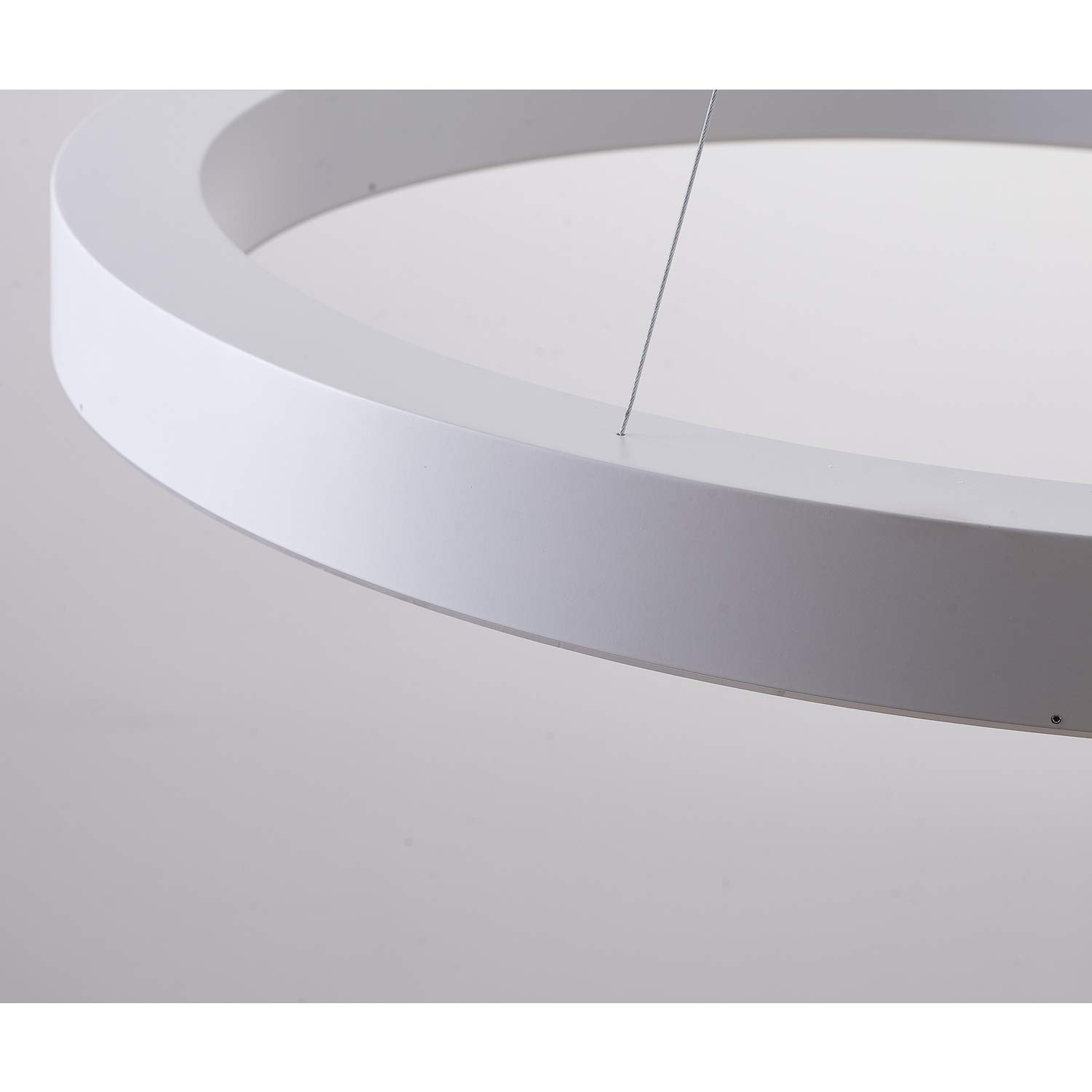Bethel A Matte White Halo Ring LED Light with White Acrylic Diffuser - Perfect for Photography Lighting, Makeup Vanity, and Home Decor