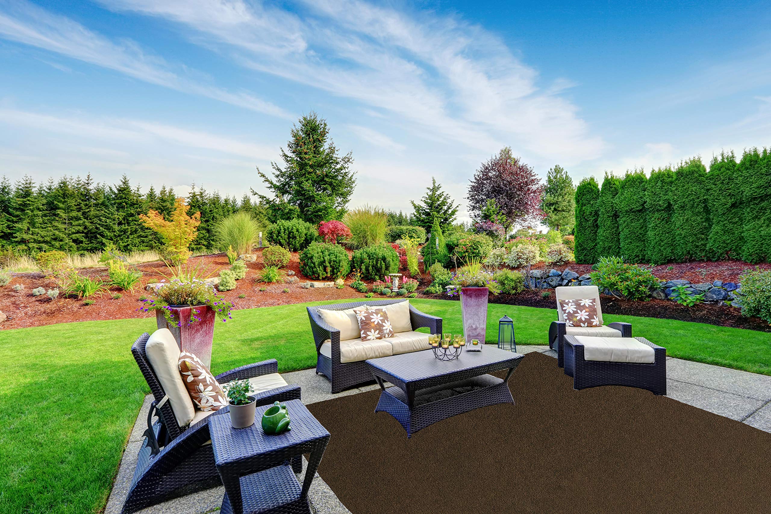 KOECKRITZ Premium Indoor/Outdoor Runner Rug - 3'x12' Mocha - Eco-Friendly PET Fiber from 100% Recycled Bottles - Durable & Stain-Resistant for Patio, Deck, Living Room & High-Traffic Areas