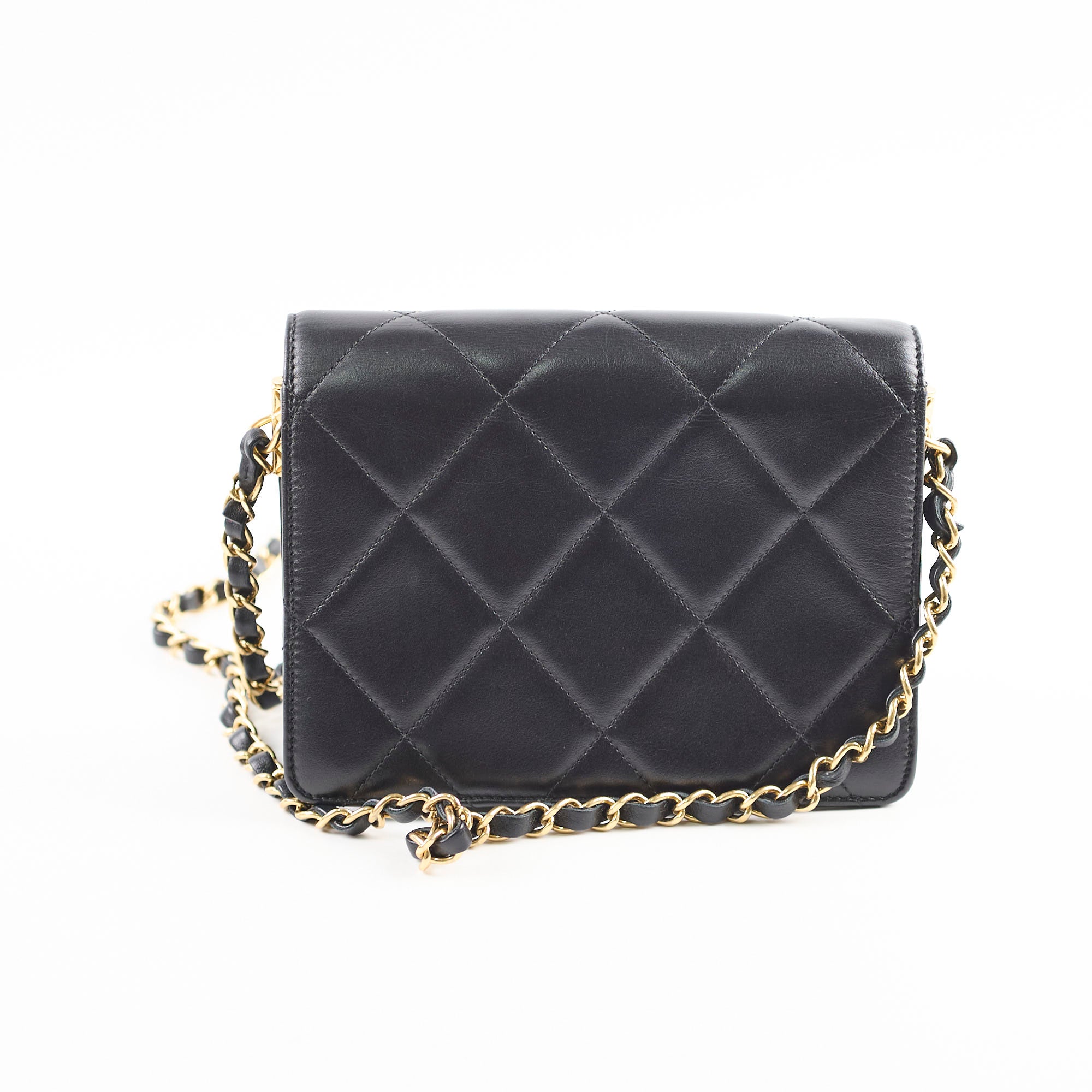 Chanel Calfskin Strass Quilted Mini Flap Bag Black Microchip - Luxury Designer Crossbody Purse for Women, Perfect for Evening Parties & Special Occasions