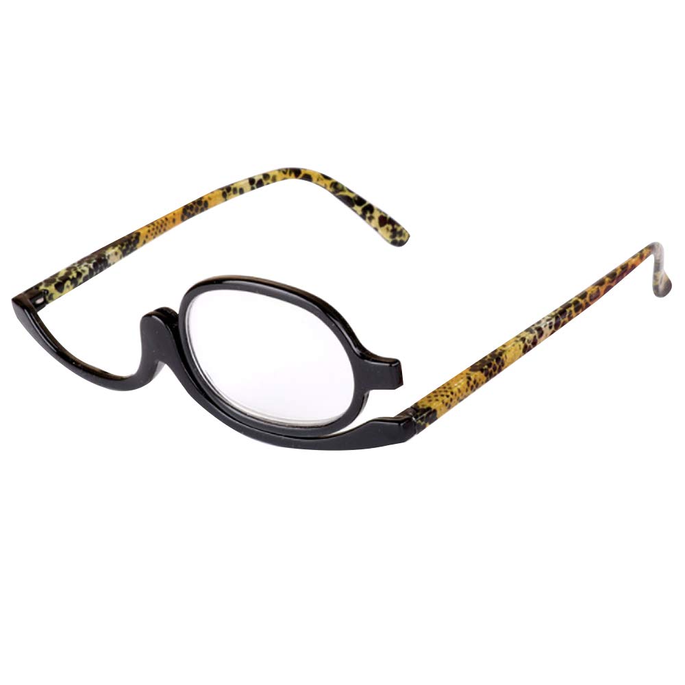 Aisi Magnifying Makeup Glasses with Flip Down Lens - 5X Magnification Cosmetic Eyewear for Precise Eyebrow Shaping, Eyeliner & Lash Application - Perfect for Women's Beauty Routine, Salon Professionals & Home Use