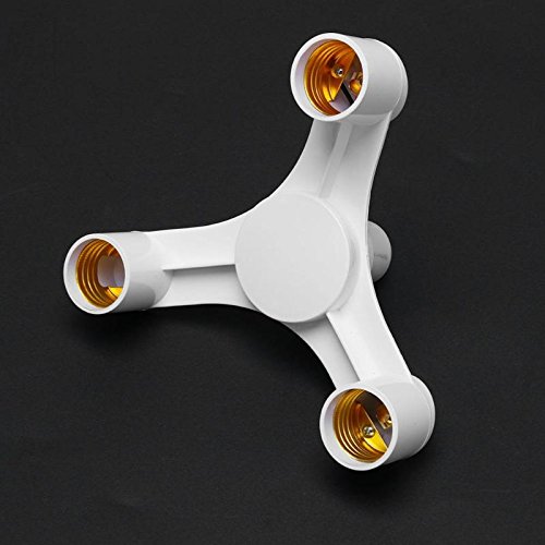 E27 to 5E27 Lamp Socket Splitter Adapter - 3/4/5 Way Light Bulb Holder Converter for LED Lamps - Perfect for Home Lighting, DIY Projects, and Multi-Bulb Installations