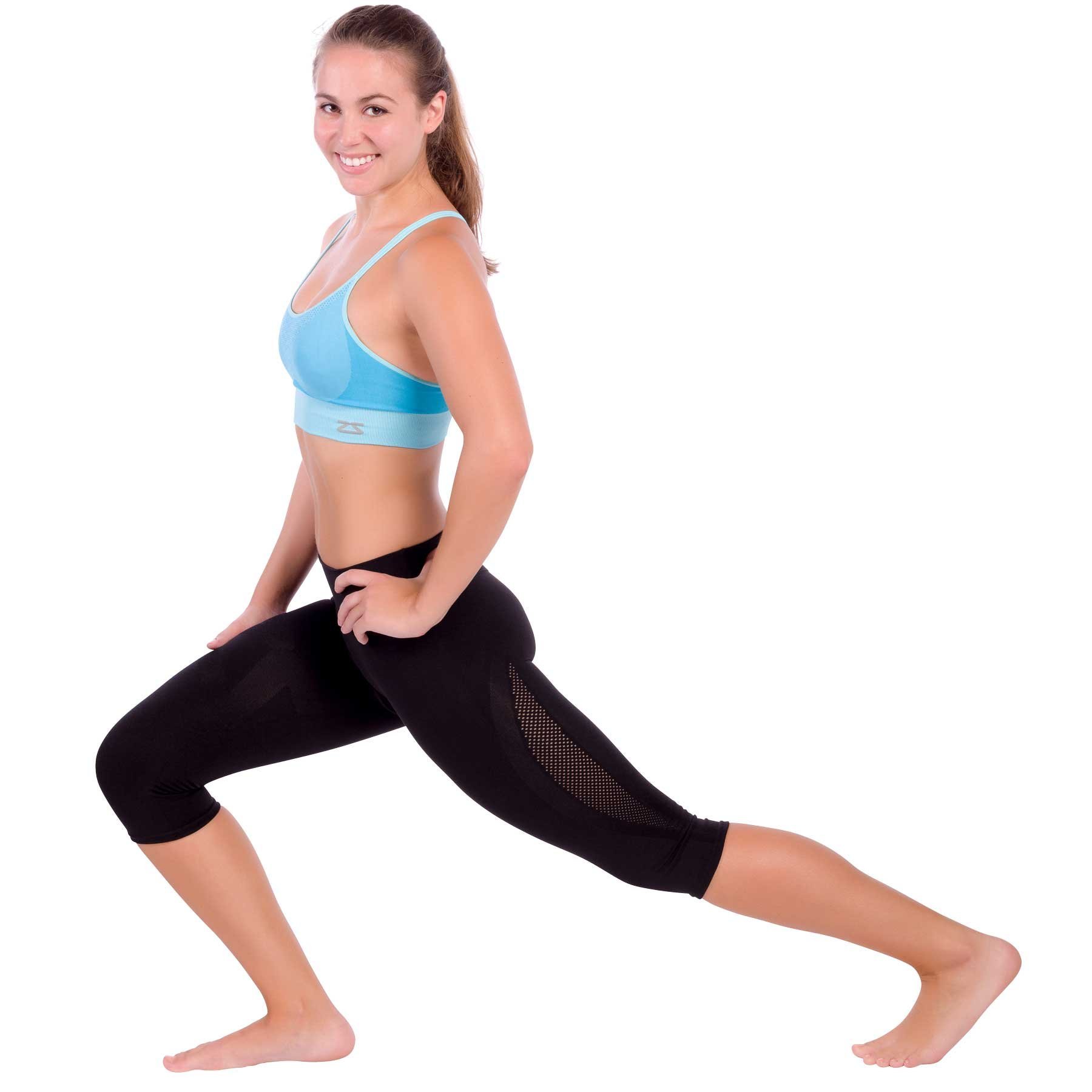 Zensah High Waisted Capris - Women's Compression 3/4 Tights for Running, Yoga & Workout | High Rise Compression Pants for Athletic Performance & Fitness Training | Perfect for Gym, Jogging & Active Lifestyle
