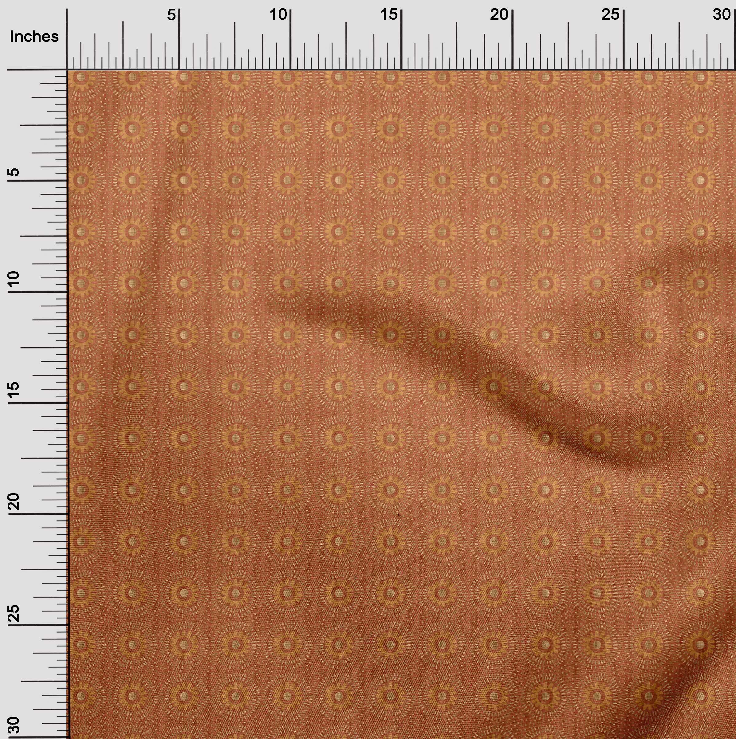 oneOone Rayon Orange African Print Fabric by The Yard - 56