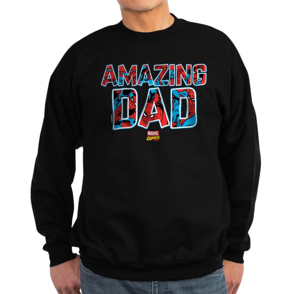 Spider-Man Dad Sweatshirt - Dark Marvel Superhero Hoodie for Fathers | Perfect for Father's Day Gifts & Casual Wear