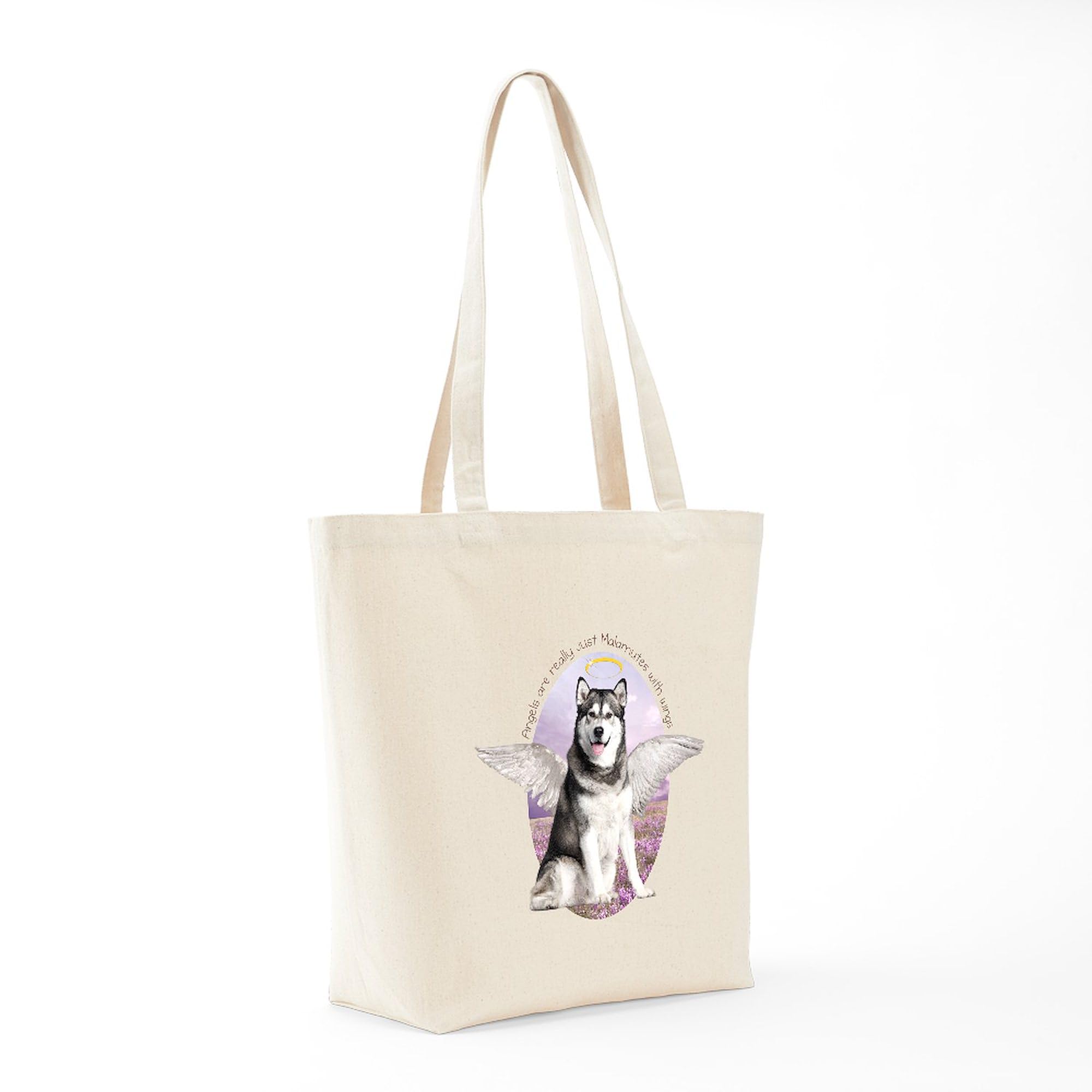 CafePress Malamute Angel Tote Bag - Natural Canvas Reusable Shopping Bag for Groceries, Beach & Everyday Use