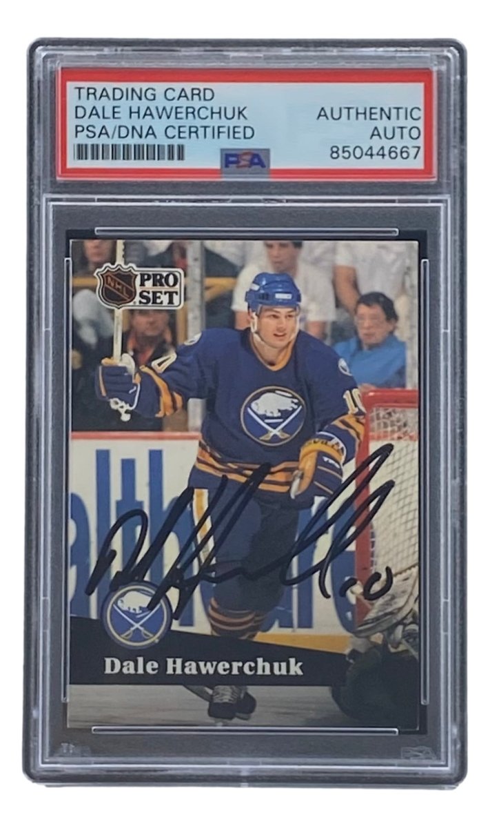 Dale Hawerchuk Autographed 1991 Pro Set #24 Buffalo Sabres Hockey Card - PSA/DNA Certified - Perfect for NHL Memorabilia Collectors & Hockey Fans Display