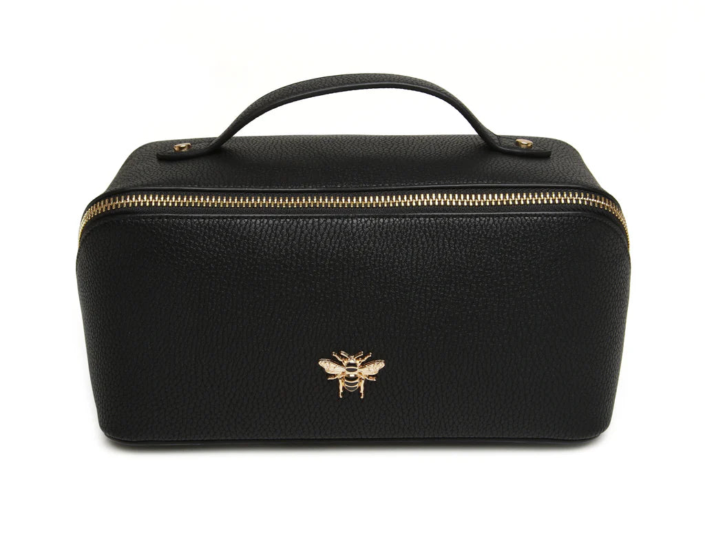 Alice Wheeler Professional Train Case - Black Makeup Organizer for Travel, Salon & Home Storage | Durable Cosmetic Case for Makeup Artists & Beauty Enthusiasts