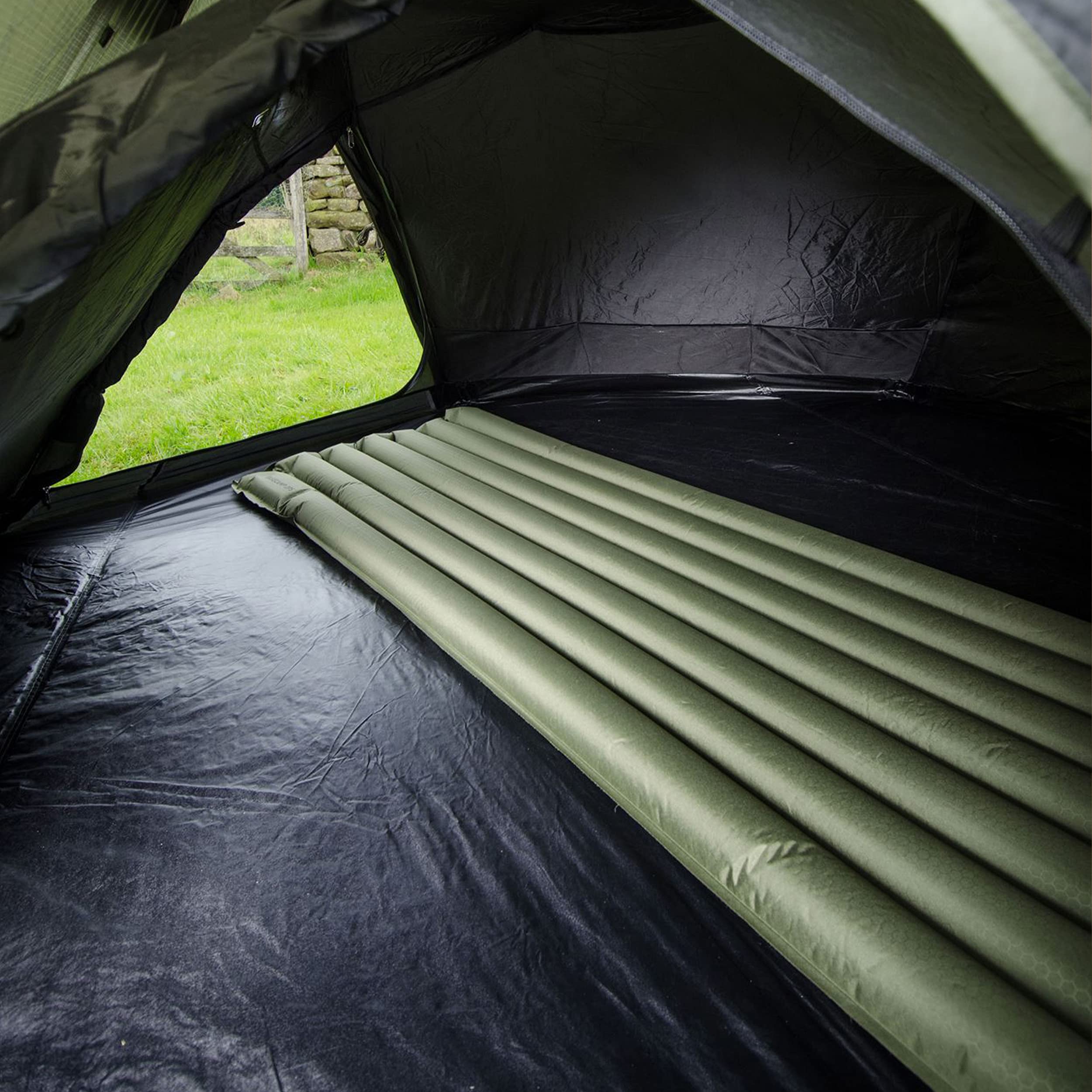 Snugpak Basecamp Ops Air Mat with Built-in Foot Pump - Non-Slip Bottom Sleeping Pad for Camping, Hiking & Outdoor Adventures - Perfect for Backpacking, Travel & Emergency Preparedness