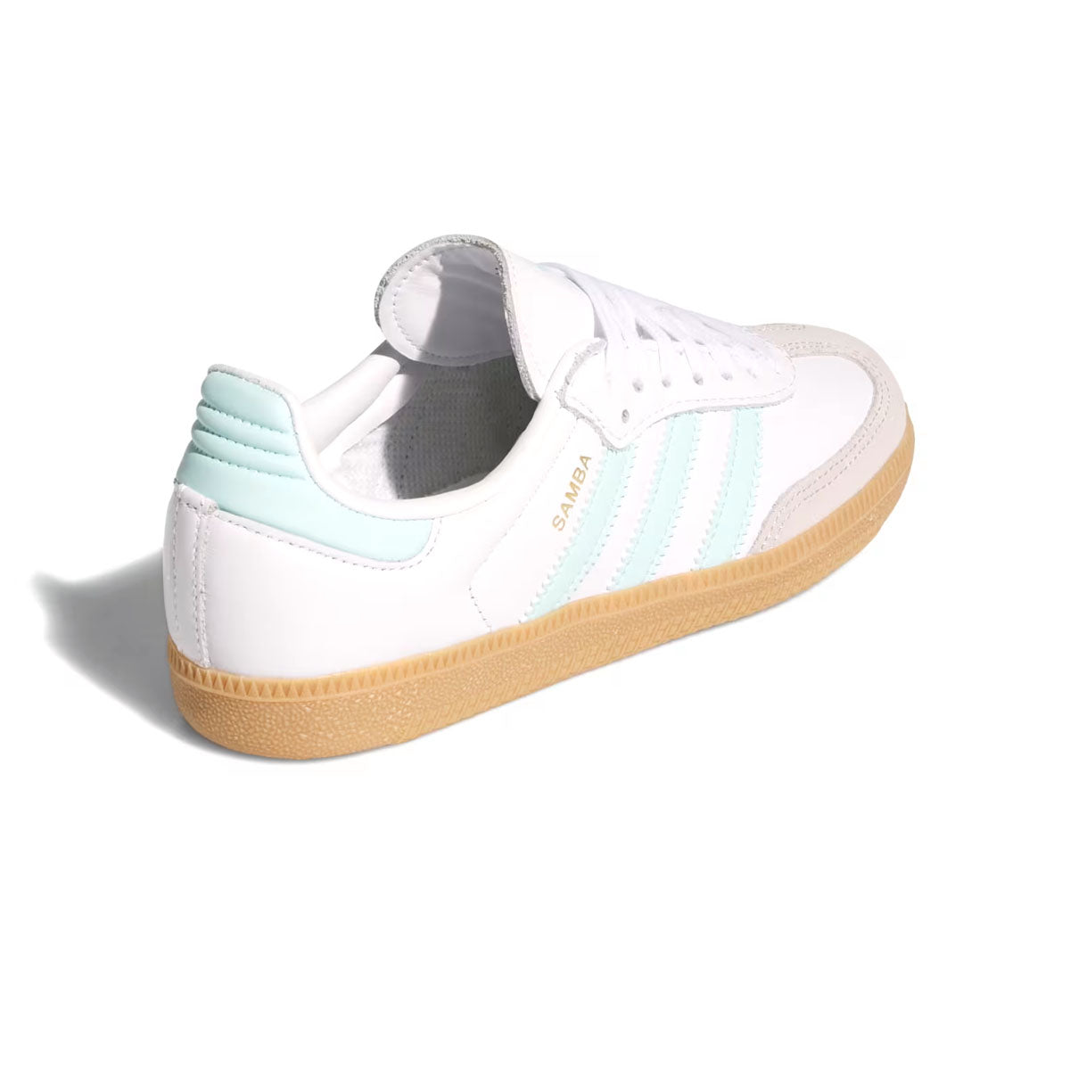 Kids Samba OG Sneakers - Cloud White Semi Flash Aqua - Comfortable & Stylish Shoes for Boys & Girls - Perfect for School, Sports & Casual Wear
