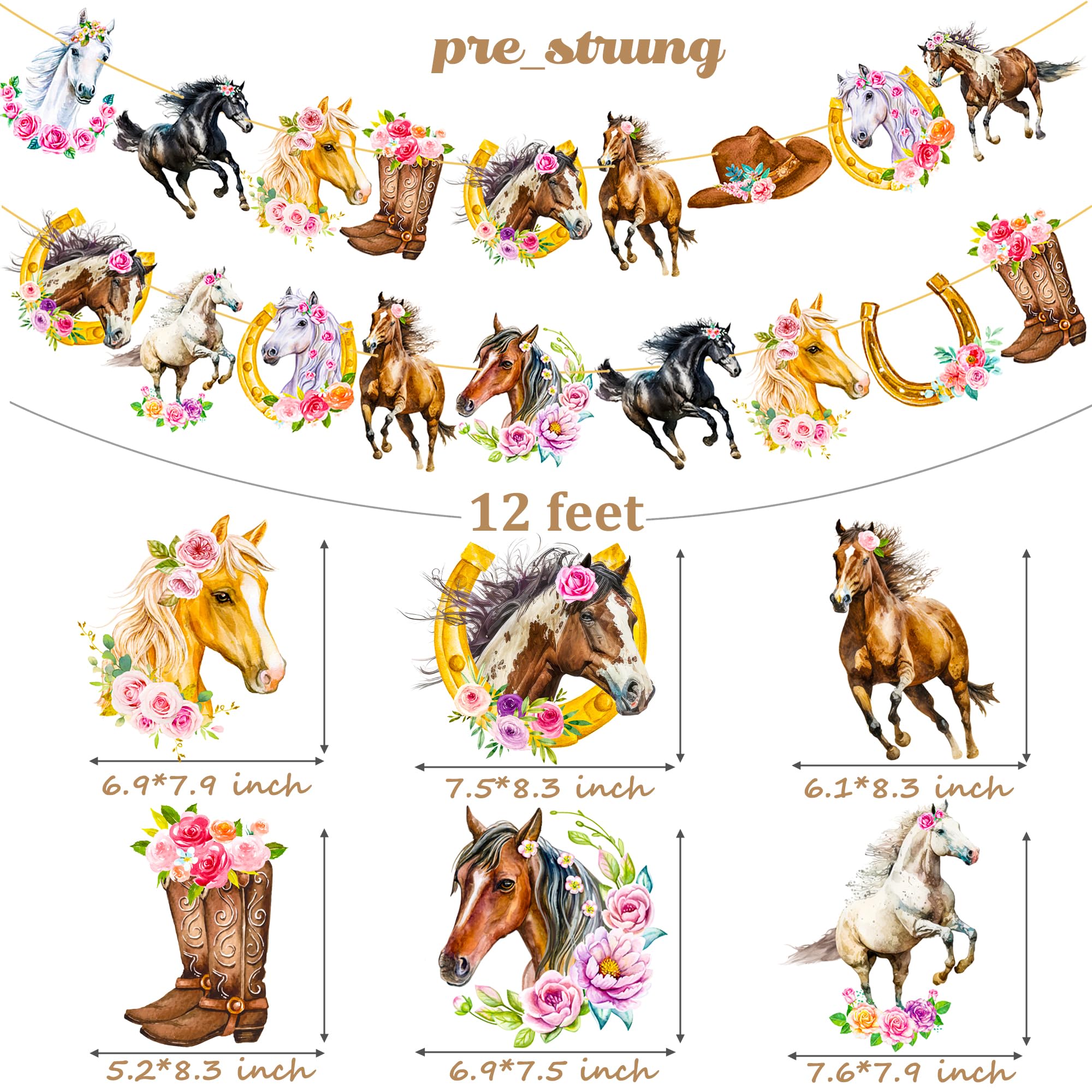 Western Cowgirl Party Decorations - 2pcs Cowgirl Banner Set for Horse Birthday Party, Baby Shower & Country Themed Events | Perfect for Western Decor, Cowgirl Birthday Party Supplies & Rustic Home Decorations
