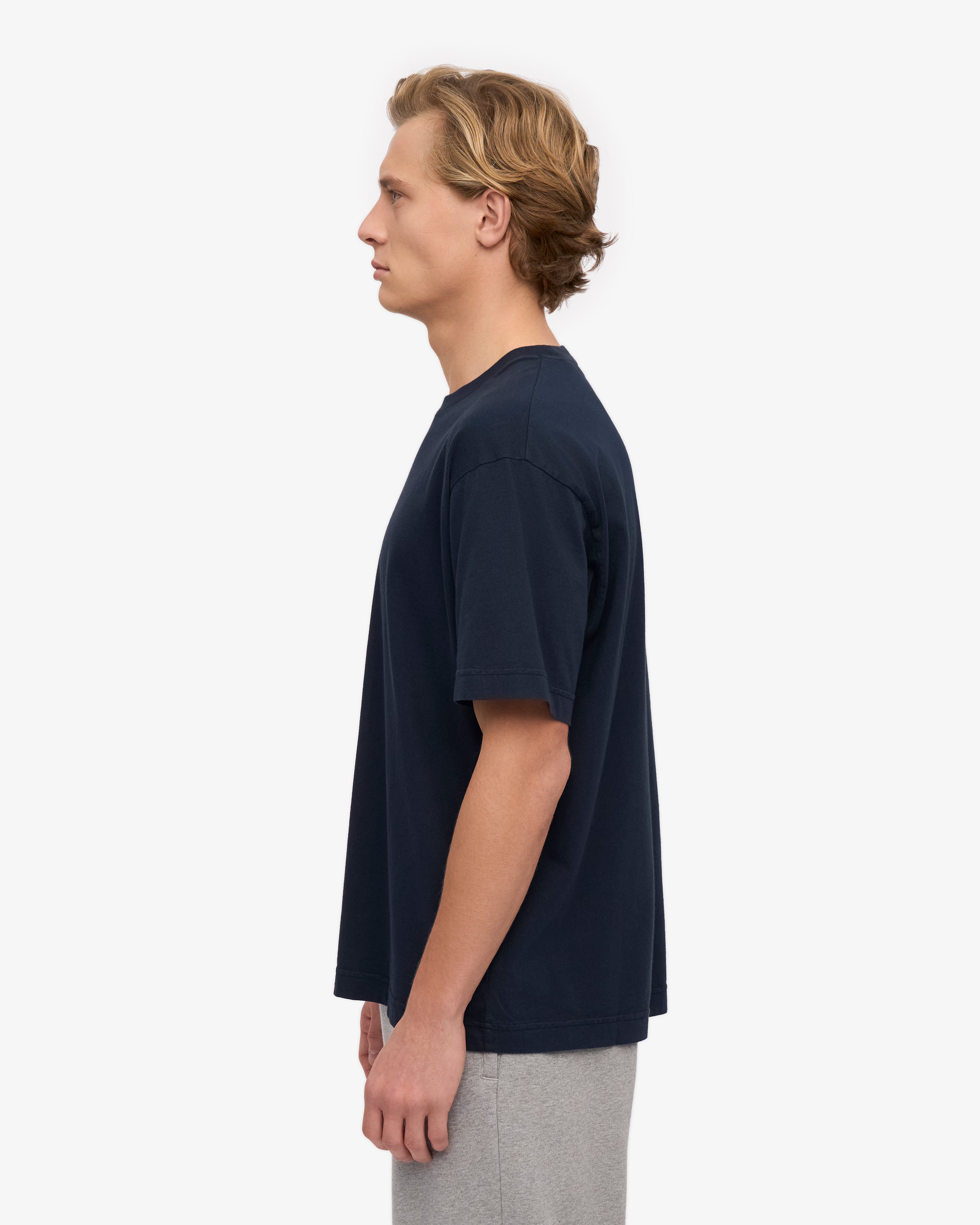 Premium Oversized Organic Cotton T-Shirt for Men & Women - Soft, Comfortable & Eco-Friendly Navy Blue Tee - Perfect for Casual Wear, Loungewear & Everyday Outfits