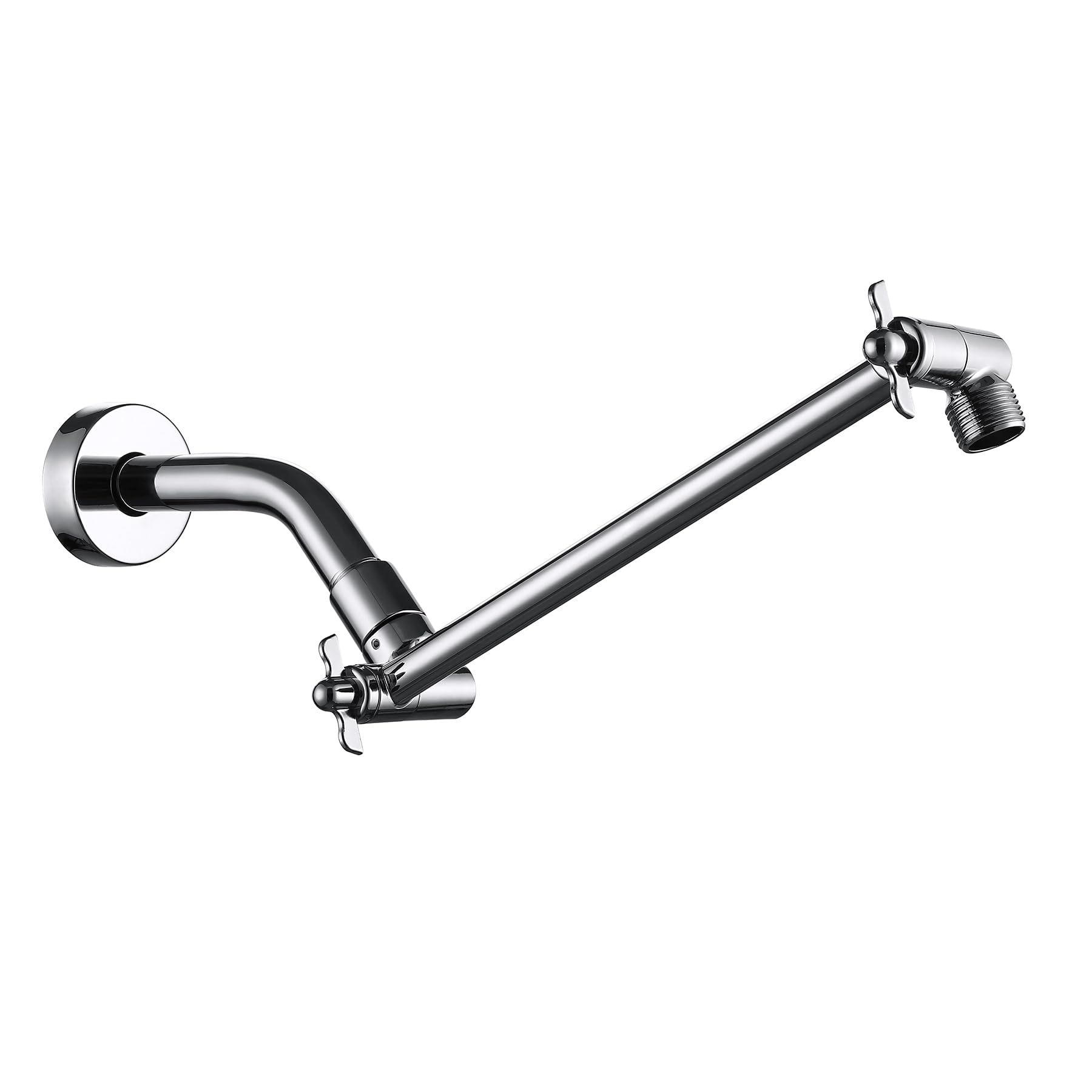 Adjustable Shower Extension Arm - 10 Inch Chrome Shower Head Extender with G1/2 Universal Connector for Rain Showerheads | Height & Angle Adjustable | Easy Installation | Perfect for Bathroom Renovation & Spa-Like Shower Experience