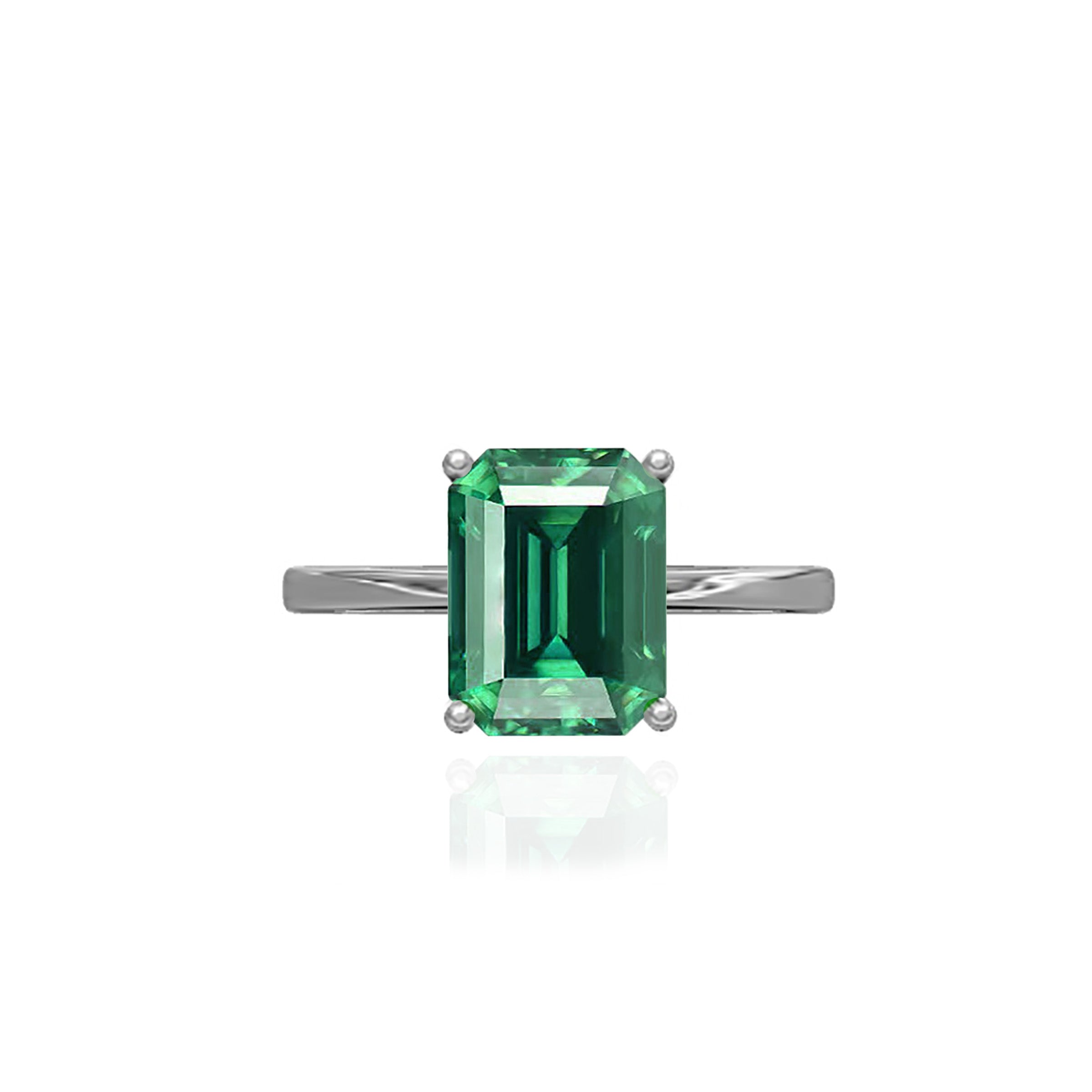 Emerald Cut Moissanite Ashes Ring - Elegant & Sparkling Jewelry for Women | Perfect for Memorial, Wedding & Special Occasions