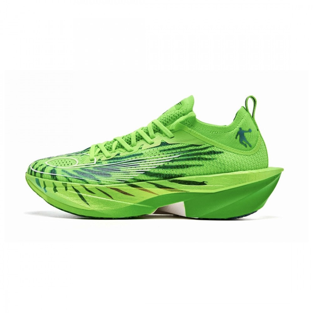 Qiaodan Men's FeiYing Plaid 2.0 Running Shoes - Lightweight Green Athletic Sneakers for Jogging, Gym Workouts & Casual Wear