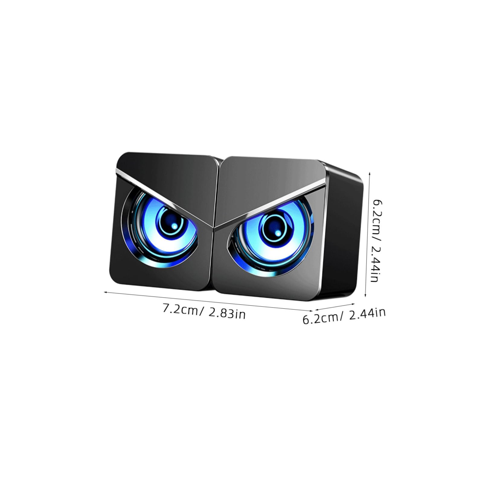 Uonlytech 1 Pair Coaxial Stereo Speakers for PC/Computer - High Quality Sound for Home, Office & Gaming - Perfect for Music, Movies & Video Conferencing