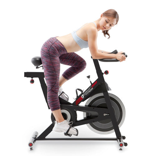 Circuit Fitness AMZ 948BK Indoor Cycling Bike with 30 lbs Flywheel - Heavy Duty Exercise Bike for Home Gym, Cardio & Weight Loss - Perfect for Small Spaces & Apartment Workouts