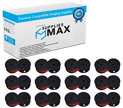NCR 2108/7218 Compatible Printer Ribbons - Black/Red Spool (12-Pack) - Perfect for Retail POS, Receipt Printing & Office Use