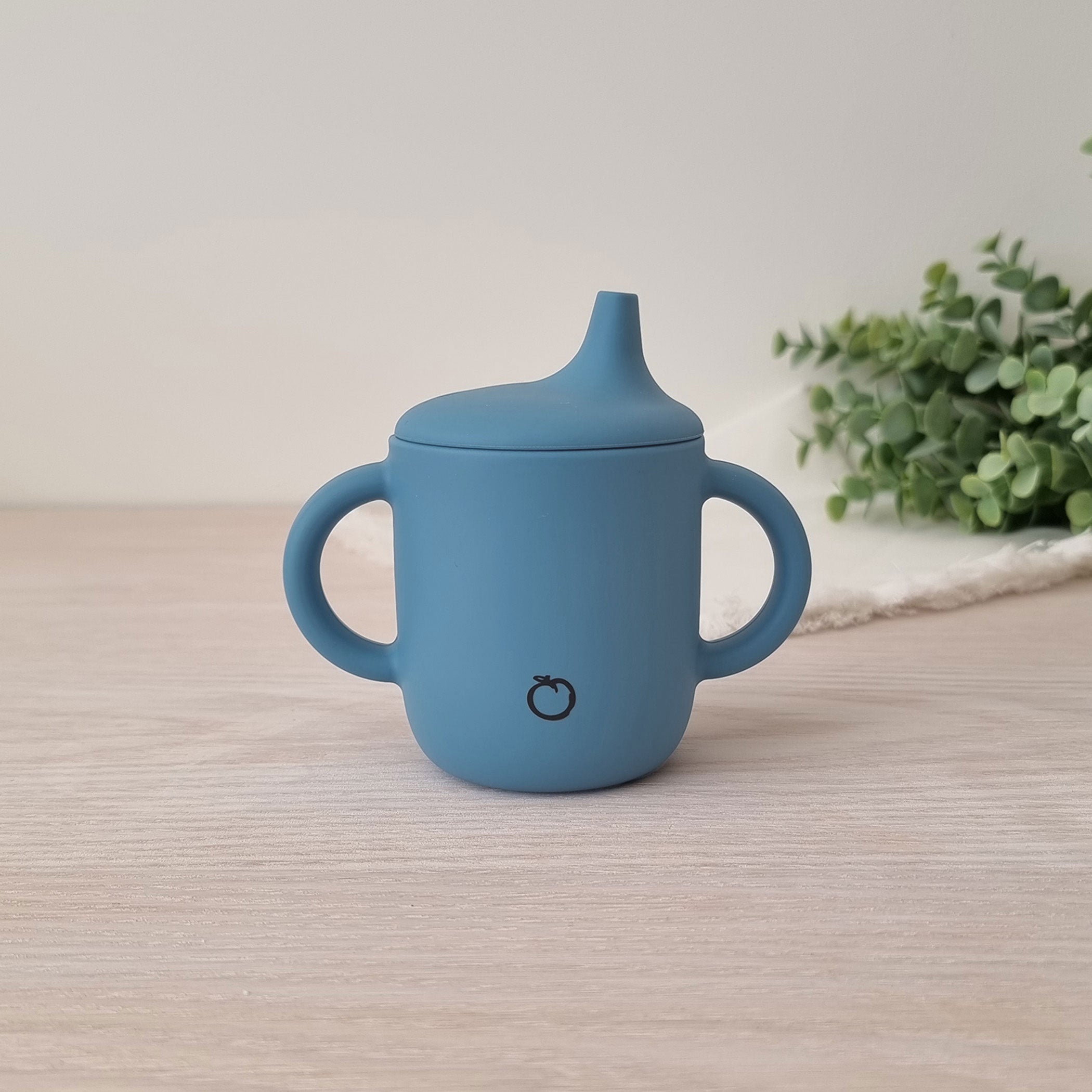 Plum Silicone Sippy Cup for Toddlers - BPA Free, Leak Proof, Easy Grip Baby Training Cup - Perfect for Daycare, Travel & Learning to Drink Independently (Teal)