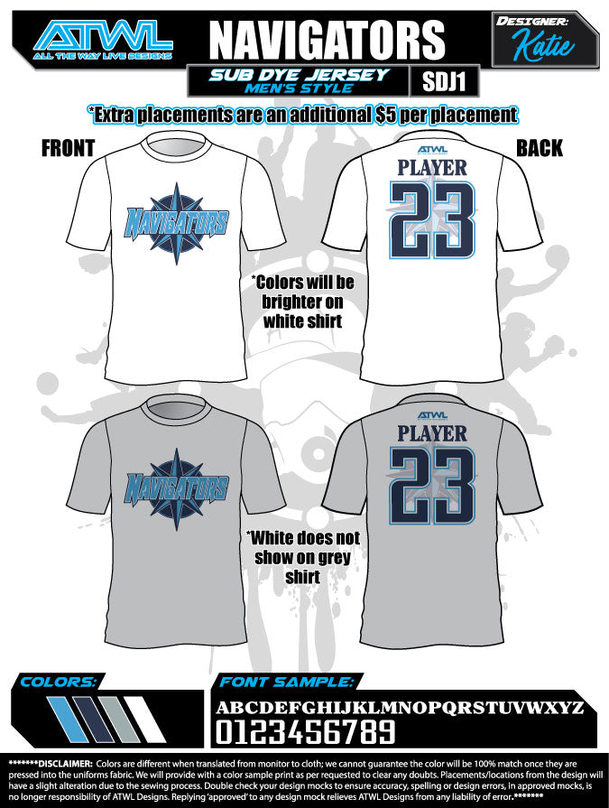2021 Navigators Men's Sublimated Soccer Jersey - Breathable, Lightweight & Moisture-Wicking for Training & Matches
