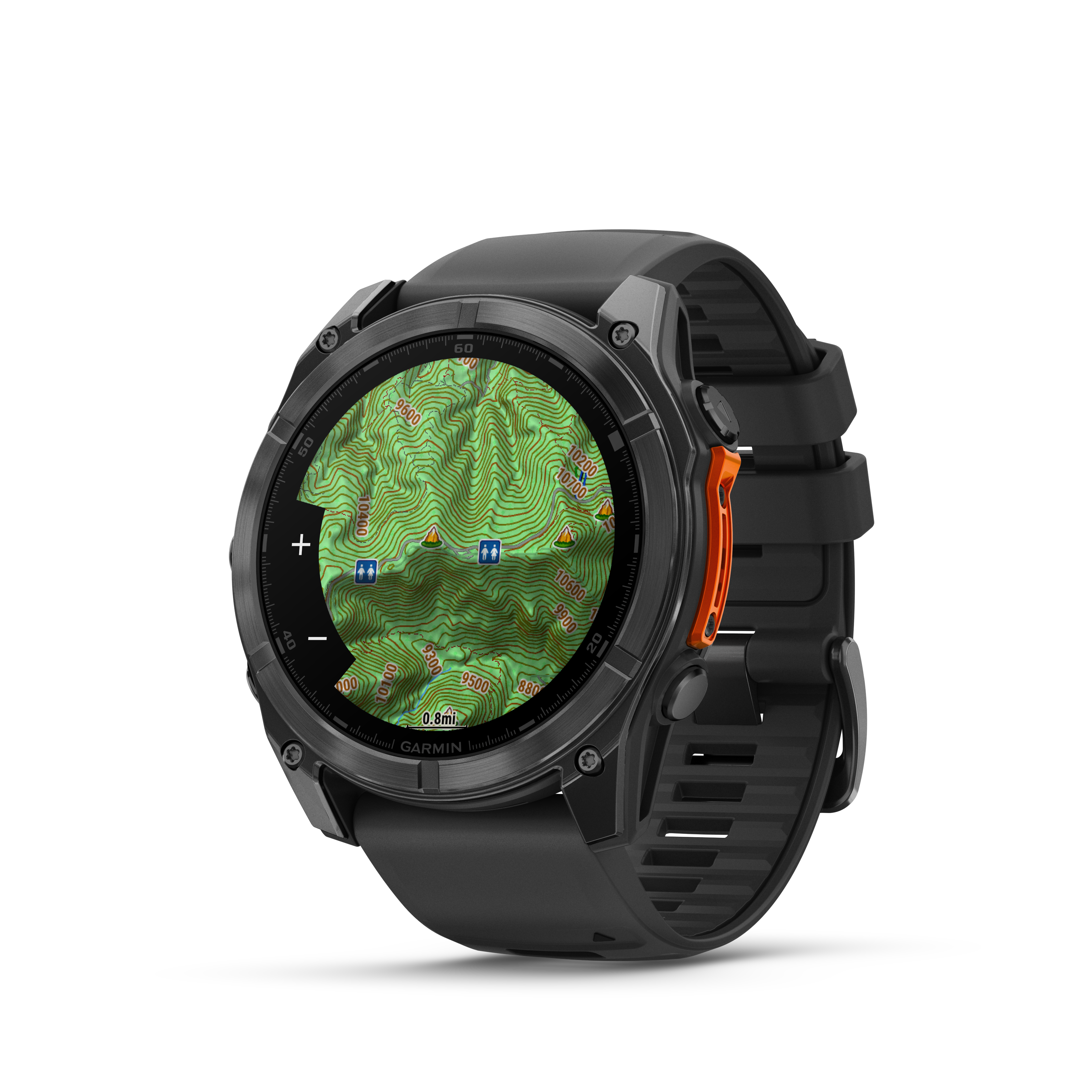 Garmin Fenix 8 AMOLED 51mm Slate Gray Smartwatch with Black Silicone Band - GPS, Heart Rate Monitor & Fitness Tracker for Outdoor Sports & Daily Activities