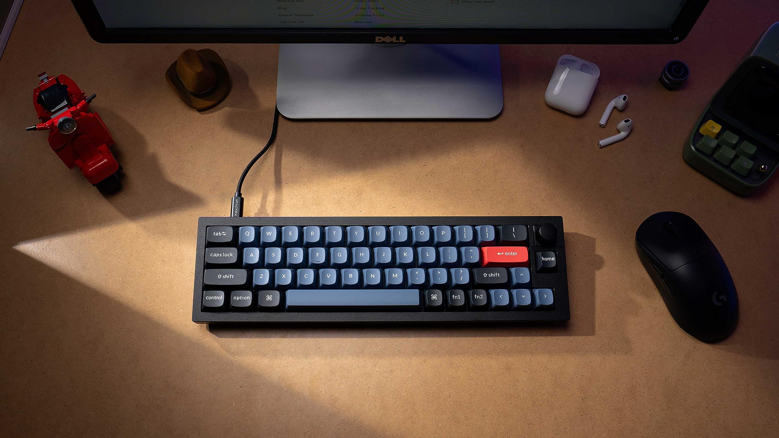 Keychron Q9 Hot-Swappable Wired Mechanical Keyboard - RGB Backlit, Gateron G Pro Blue Switches, Knob Control, Compact 47-Key Ultra Mini Layout, Aluminum Frame (Black) - Perfect for Gaming, Coding & Office Work on Windows/Mac