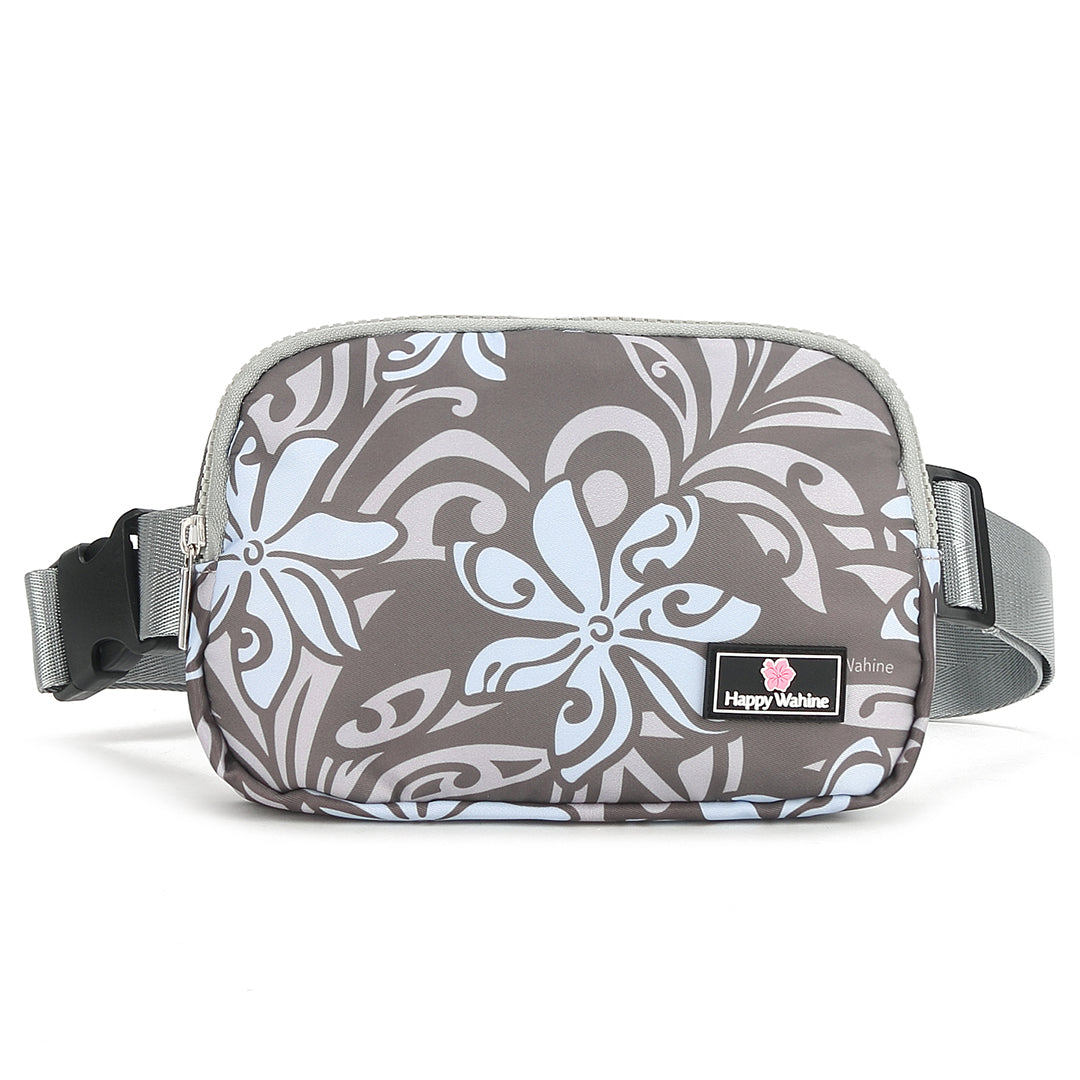 Jenna Tiare Infinity Grey Belt Bag - Stylish & Functional Waist Pack for Travel, Running, Hiking & Everyday Use