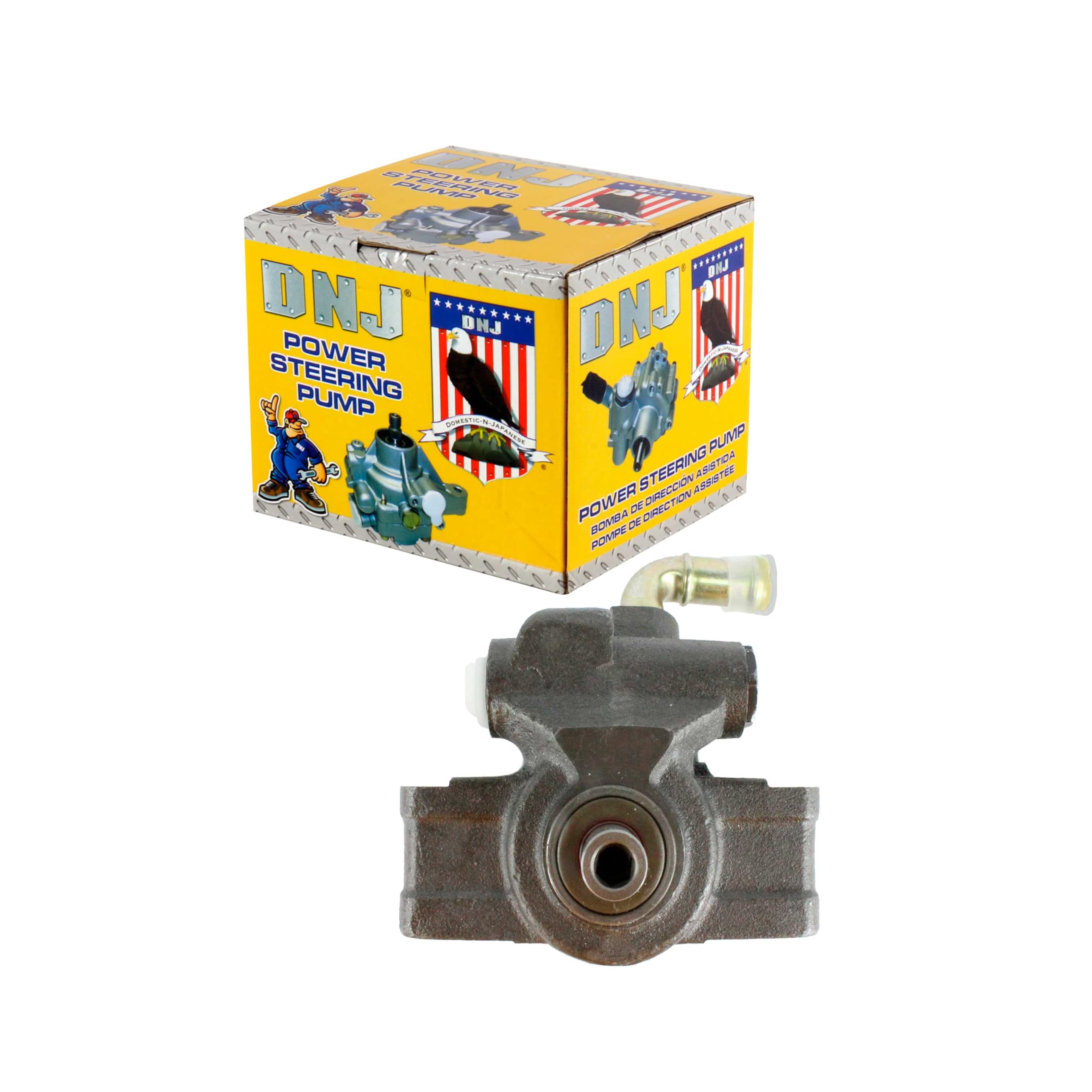 DNJ PSP1008 Replacement Power Steering Pump for 1997-2007 Ford E-150/E-150 Club Wagon/E-150 Econoline 4.2L-7.3L V8 16V SOHC 330cid - Smooth Steering for Trucks & Vans