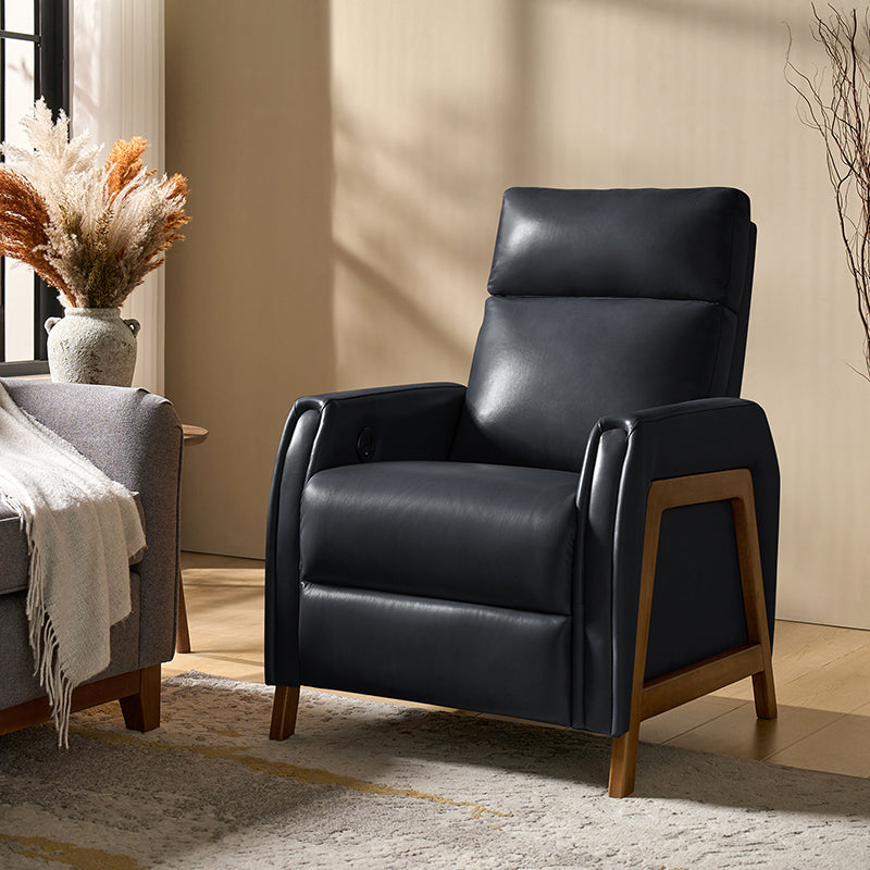 Linzy Genuine Leather Power Recliner Chair - Electric Lift Reclining Sofa for Living Room, Home Theater & Office Comfort (Brown)