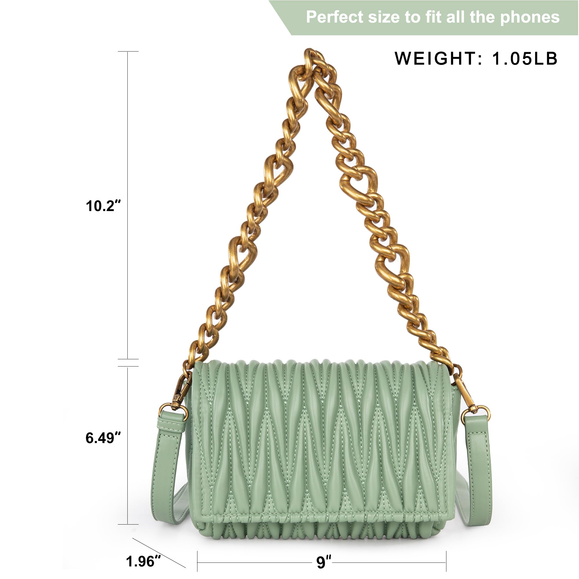 Montana West Quilted Handbags for Women - Stylish Crossbody Bags & Top Handle Purses | Fashionable Small Shoulder Bags for Daily Use, Work, Travel & Shopping
