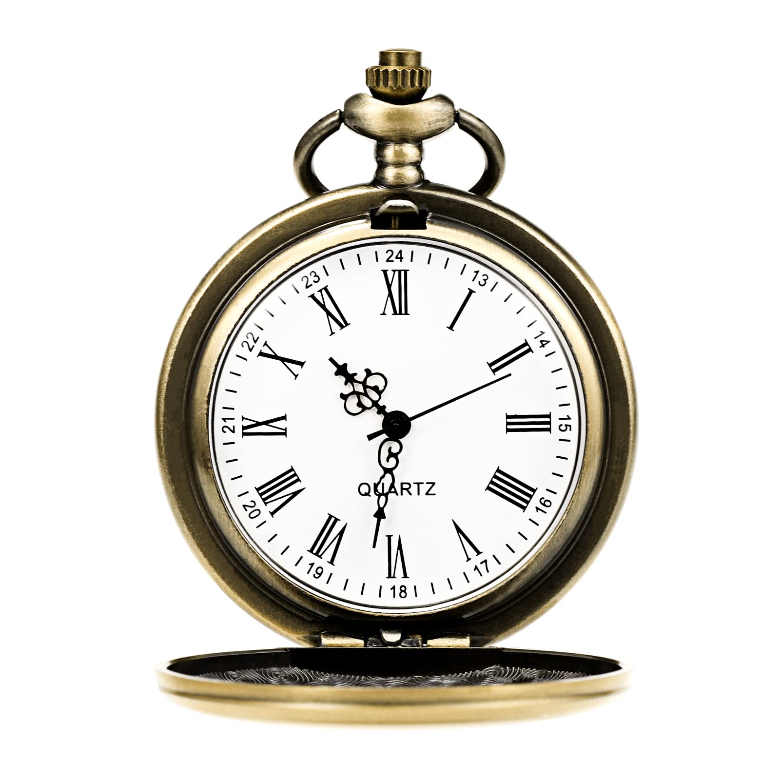 Engraved Men's Pocket Watch - Unique Birthday, Graduation Gift for Grandson, Him & Men | Personalized Keepsake from Grandpa & Grandma | Perfect for Formal Events, Weddings & Special Occasions