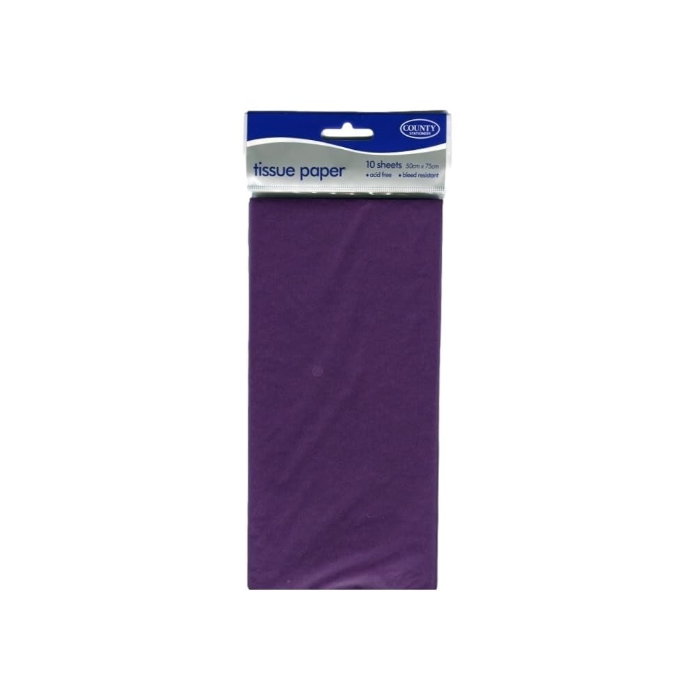 Premium Purple Tissue Paper - 10-Pack Bulk Wrapping Paper for Gift Bags, Party Decorations & Craft Projects | One Size Fits All | Eco-Friendly & Vibrant Color