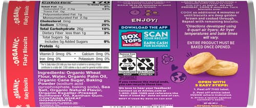 Annie's Organic Flaky Biscuits - Ready to Bake Refrigerated Dough (8 Count, 16 oz) - Perfect for Breakfast, Brunch & Family Gatherings