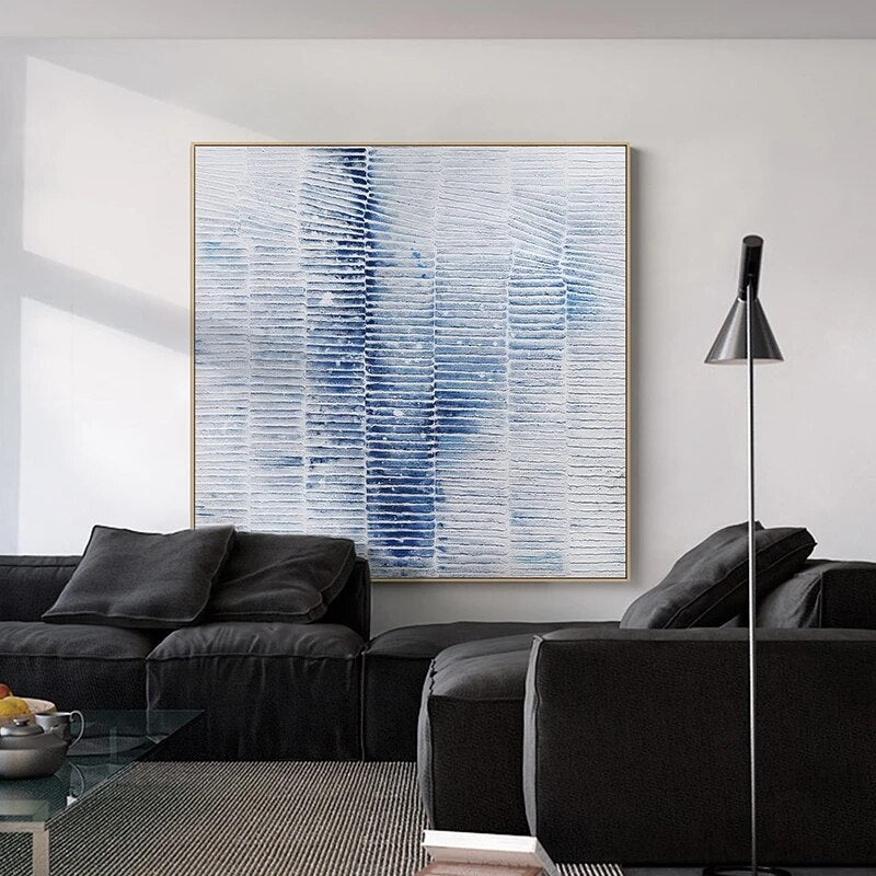 Distorted Fields Abstract Wall Art - Modern Canvas Painting for Home & Office Decor | Perfect for Living Room, Bedroom, or Workspace