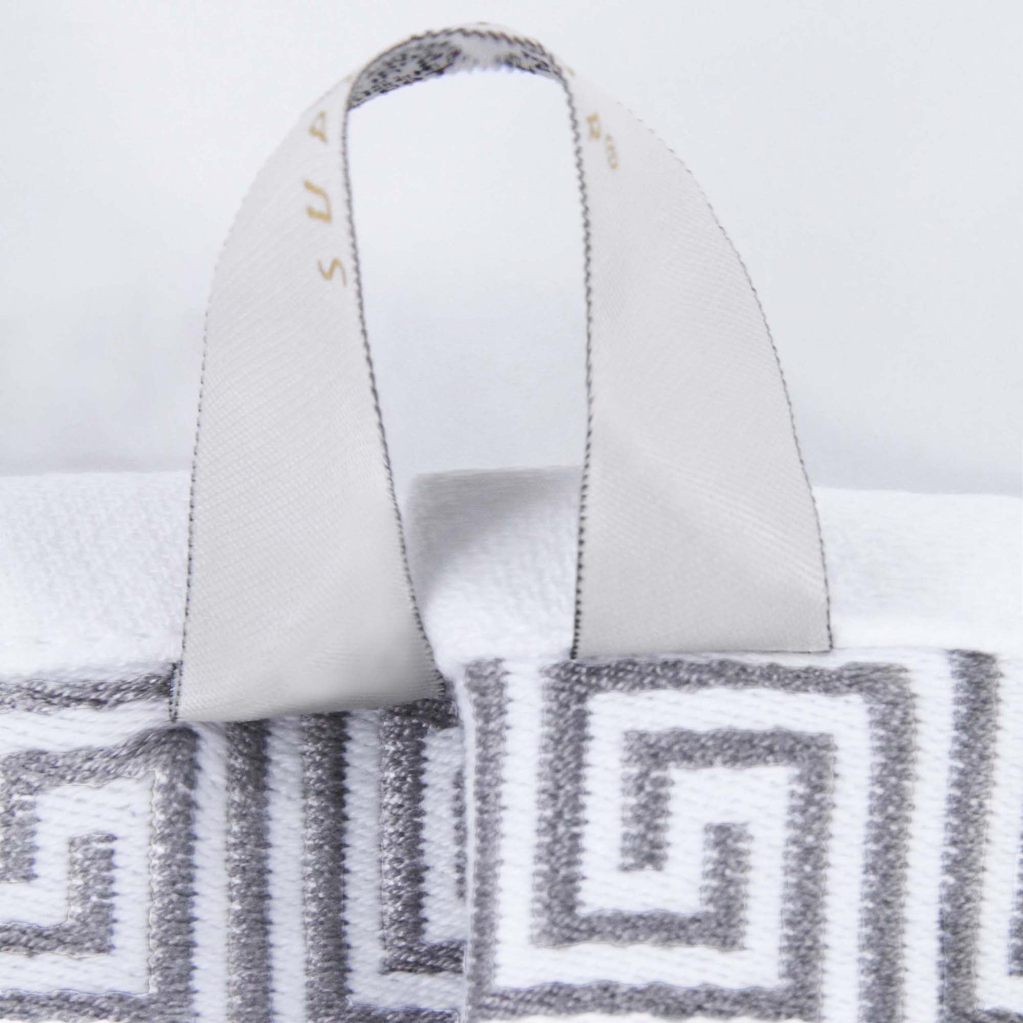 Premium 8-Piece Cotton Towel Set with Greek Scroll & Floral Design - Soft Bath Towels, Hand Towels & Washcloths - Perfect for Bathroom, Spa & Luxury Home Decor