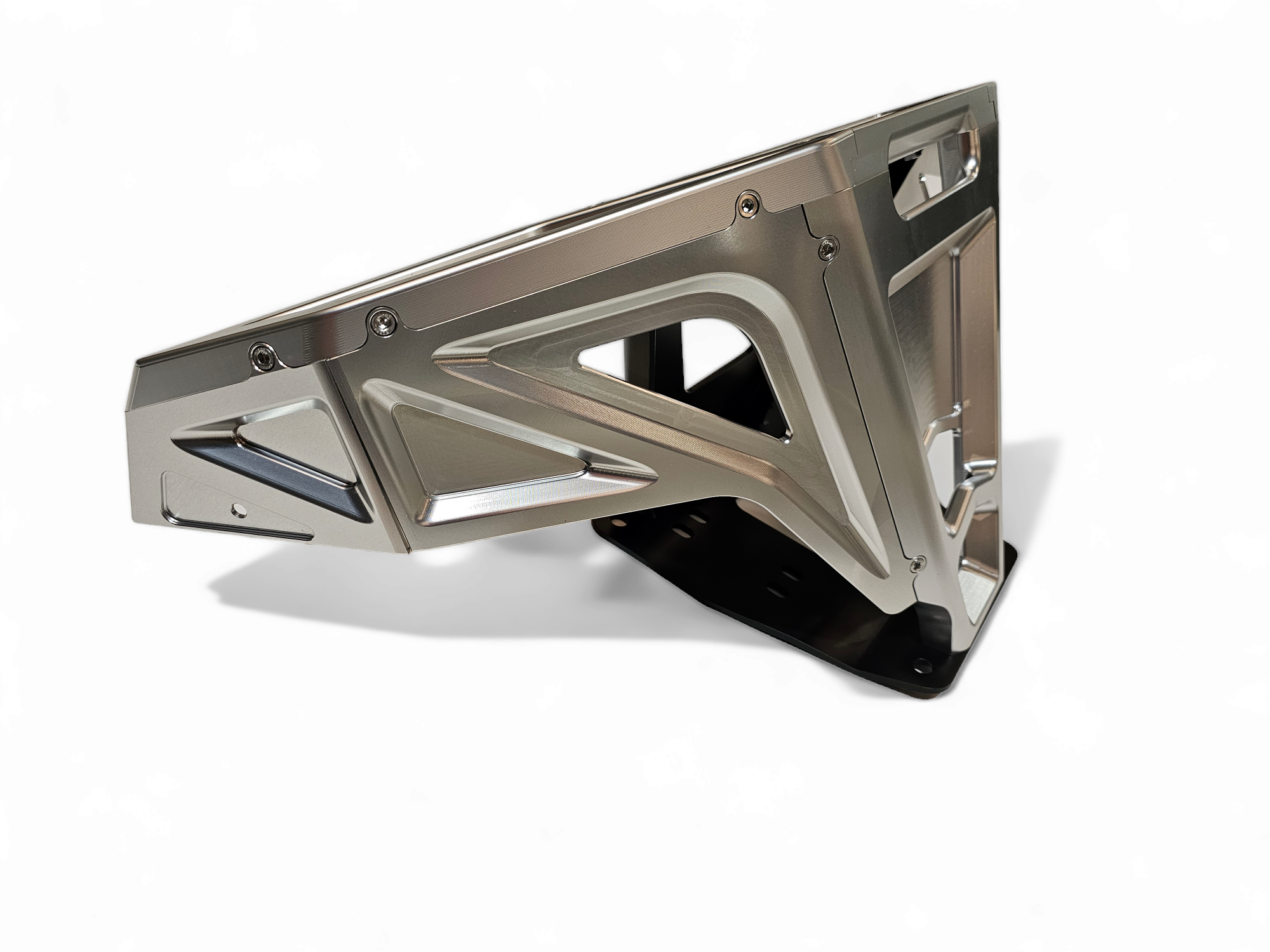 2022-2025 Polaris RZR Pro R & Turbo R Machined Billet Front Winch Bumper (Clear Anodized) - Heavy-Duty Off-Road Protection for Trail Riding & Rock Crawling - FWB610031
