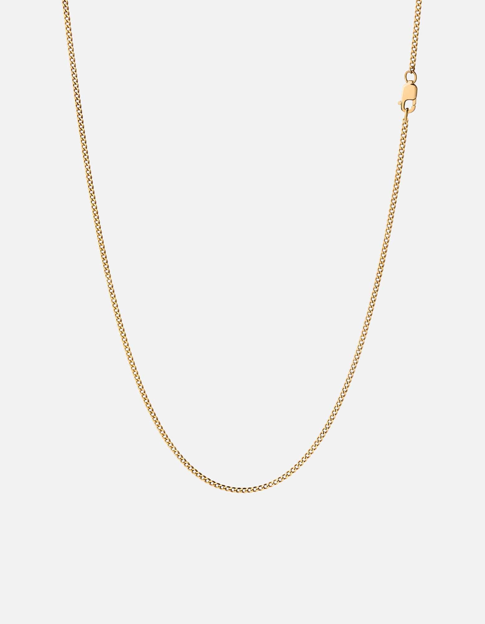 2mm Cuban Chain Necklace 14K Gold Vermeil for Men & Women - Dainty Layering Jewelry for Everyday Wear, Gifts & Special Occasions