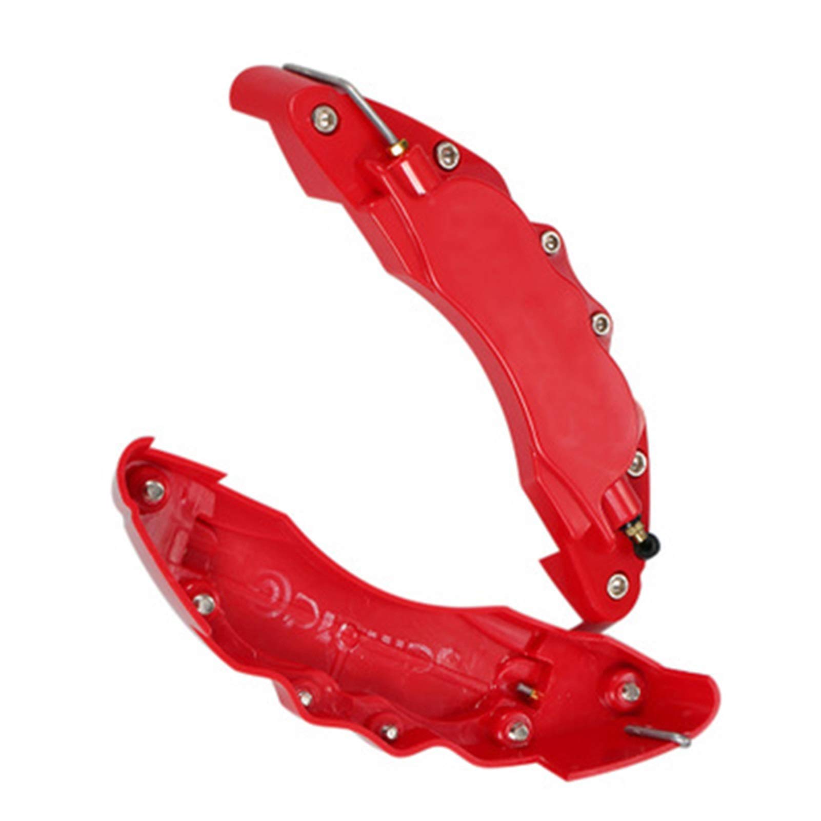 Red Brake Caliper Covers 2pcs - Fit for Mercedes Benz W211 W203 W204 W210 W205 W212 W220 AMG & Jaguar XE XF XJ - High-Quality Wheel Hub Disc Brake Cover (Medium Size) - Enhance Your Car's Aesthetics & Protection for Street & Track Use