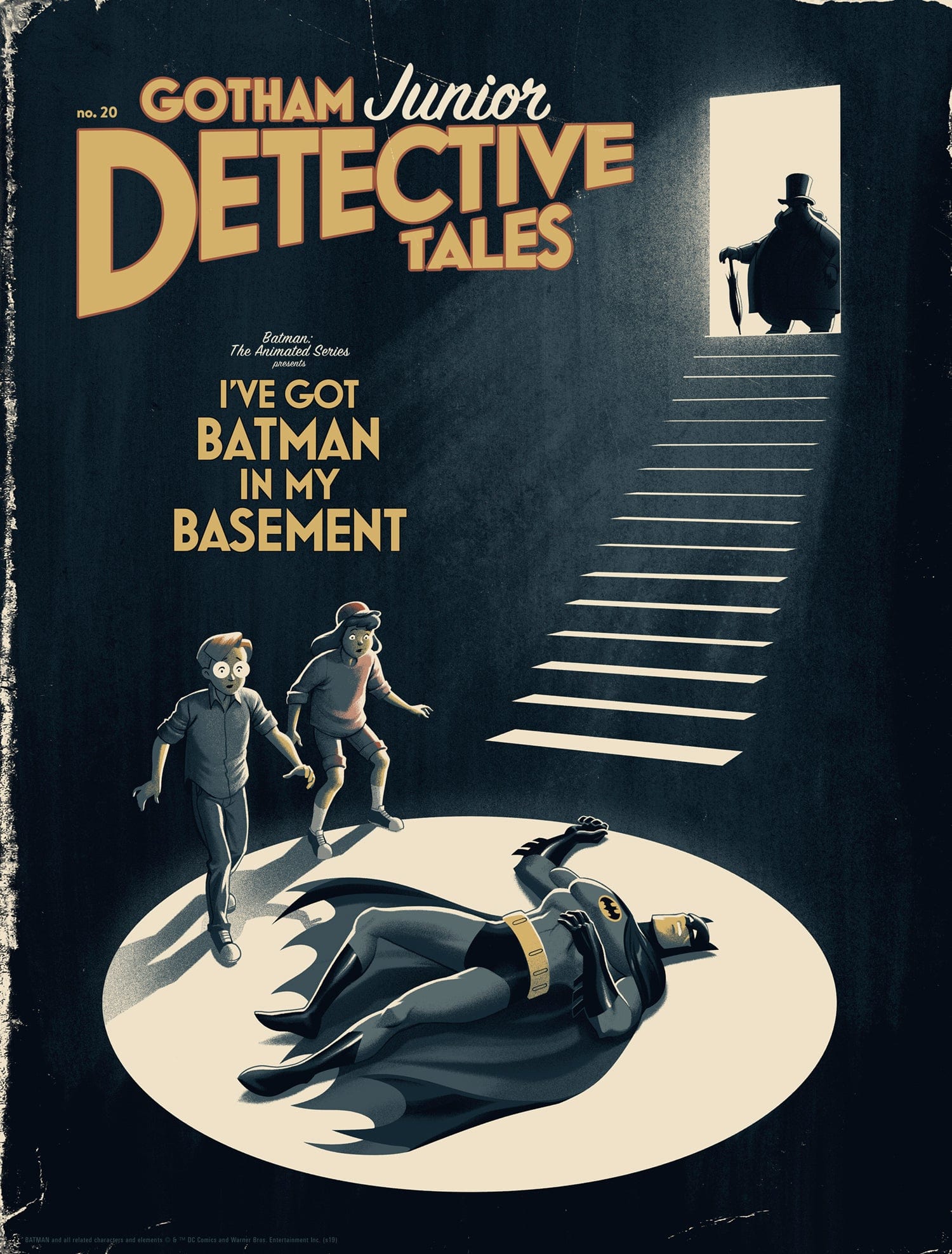 Batman: The Animated Series 'I've Got Batman In My Basement' Variant Screenprinted Poster - DC Comics Wall Art for Home & Office Decor