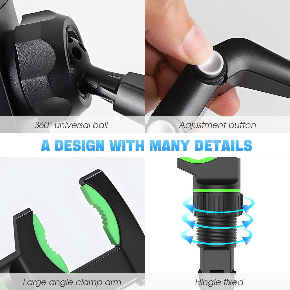 XINLIYA 360° Rotatable & Retractable Car Phone Mount - Universal Adjustable Rearview Mirror Holder for All Smartphones - Perfect for GPS Navigation, Hands-Free Calling & Road Trips