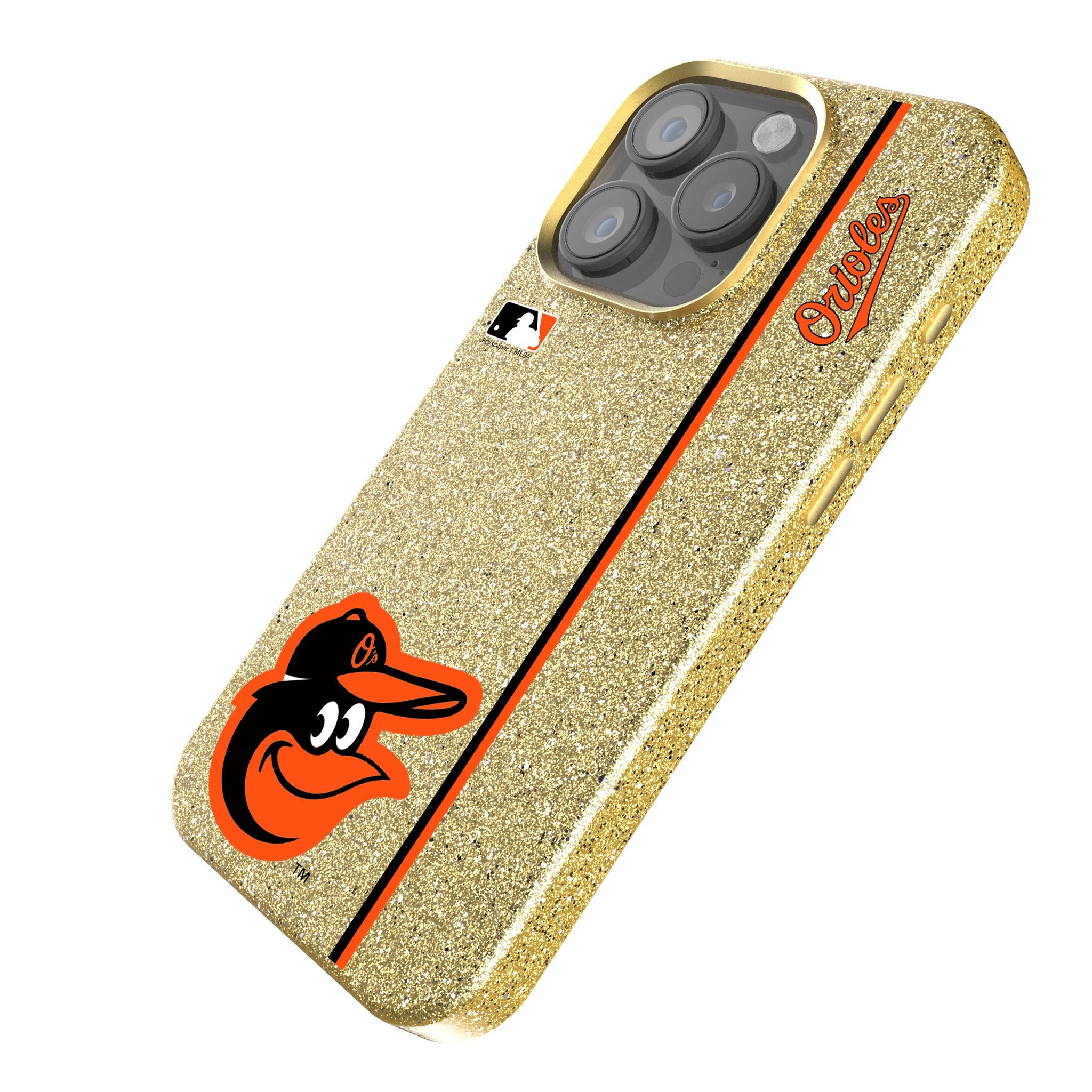 Baltimore Orioles MLB Team Logo Bling Rhinestone Phone Case - Stylish Protective Cover for iPhone & Samsung, Perfect for Baseball Fans & Game Days