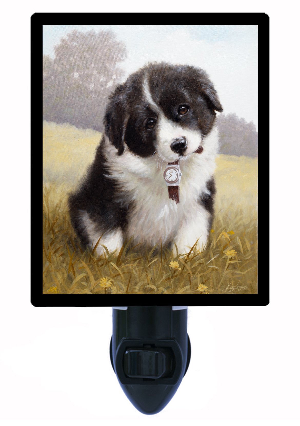 Dog Night Light for Puppy - Cute Border Collie Watch Dog LED Night Light for Bedroom, Nursery, Kids Room & Pet Lovers - Perfect Nightlight for Dog Owners & Animal Themed Decor