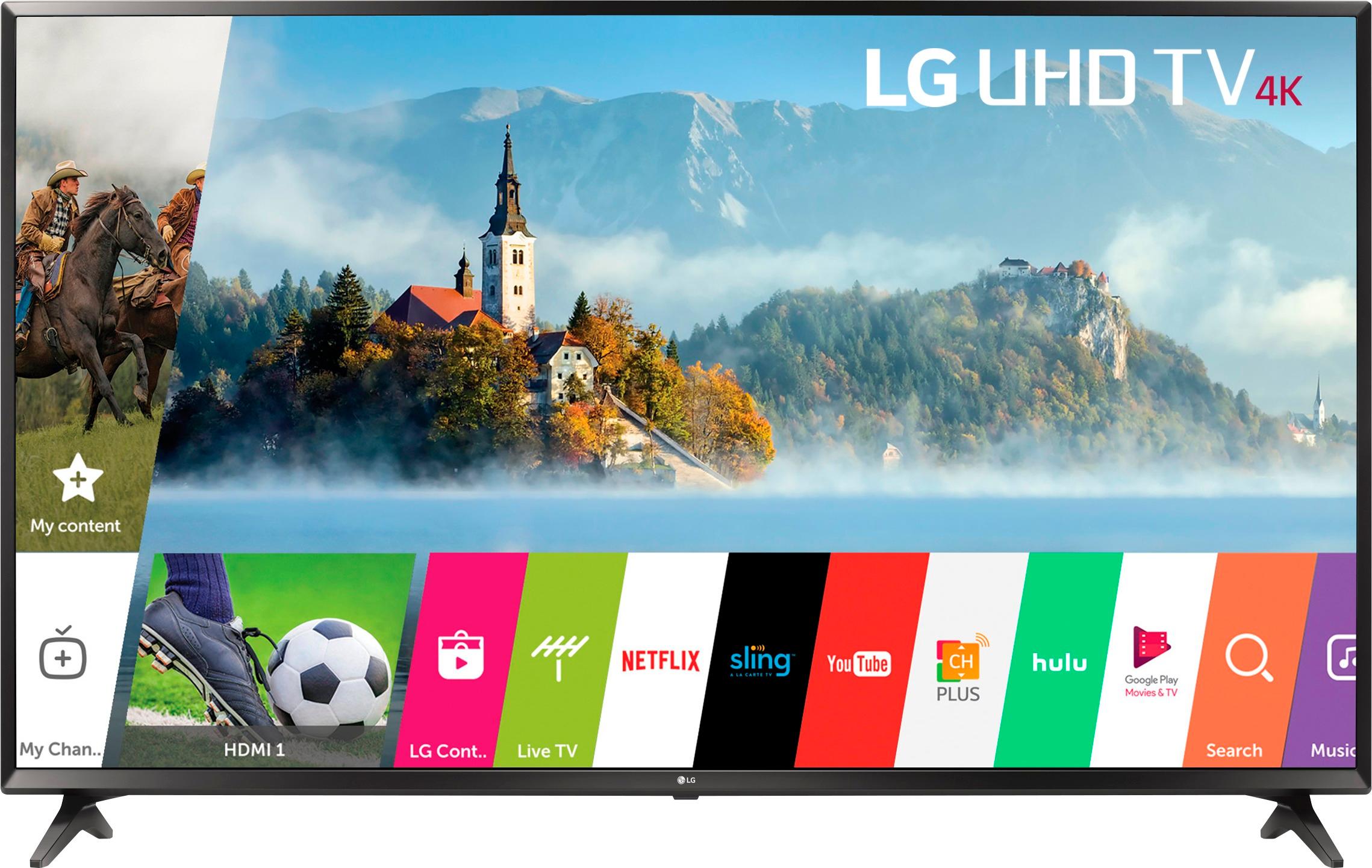 LG 55UJ6300 55-Inch 4K Ultra HD Smart LED TV with HDR, webOS 3.5, Built-in WiFi - Perfect for Home Theater, Gaming & Streaming Netflix, Hulu, Disney+