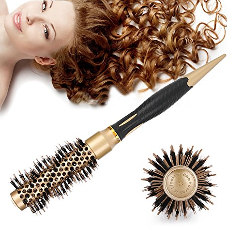 Professional Ceramic Round Hair Brush - 25mm Anti-Static Salon Styling Comb for Smooth Blowouts & Voluminous Curls | Perfect for Home & Salon Use, Travel & Daily Hair Styling