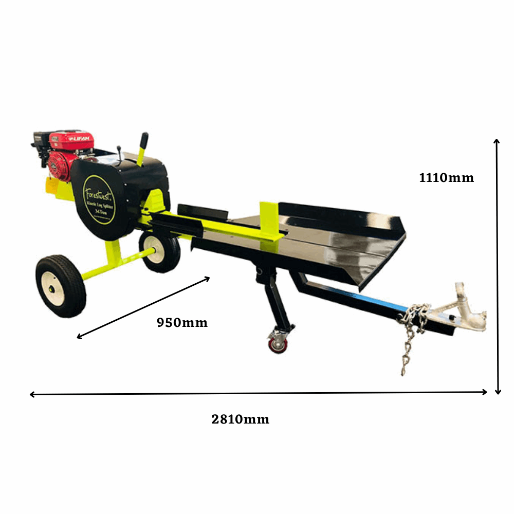 Forestwest 34 Ton Kinetic Log Splitter - 6.5HP Gas Powered Log Splitter BM11038 for Firewood Processing, Landscaping & Home Heating Use